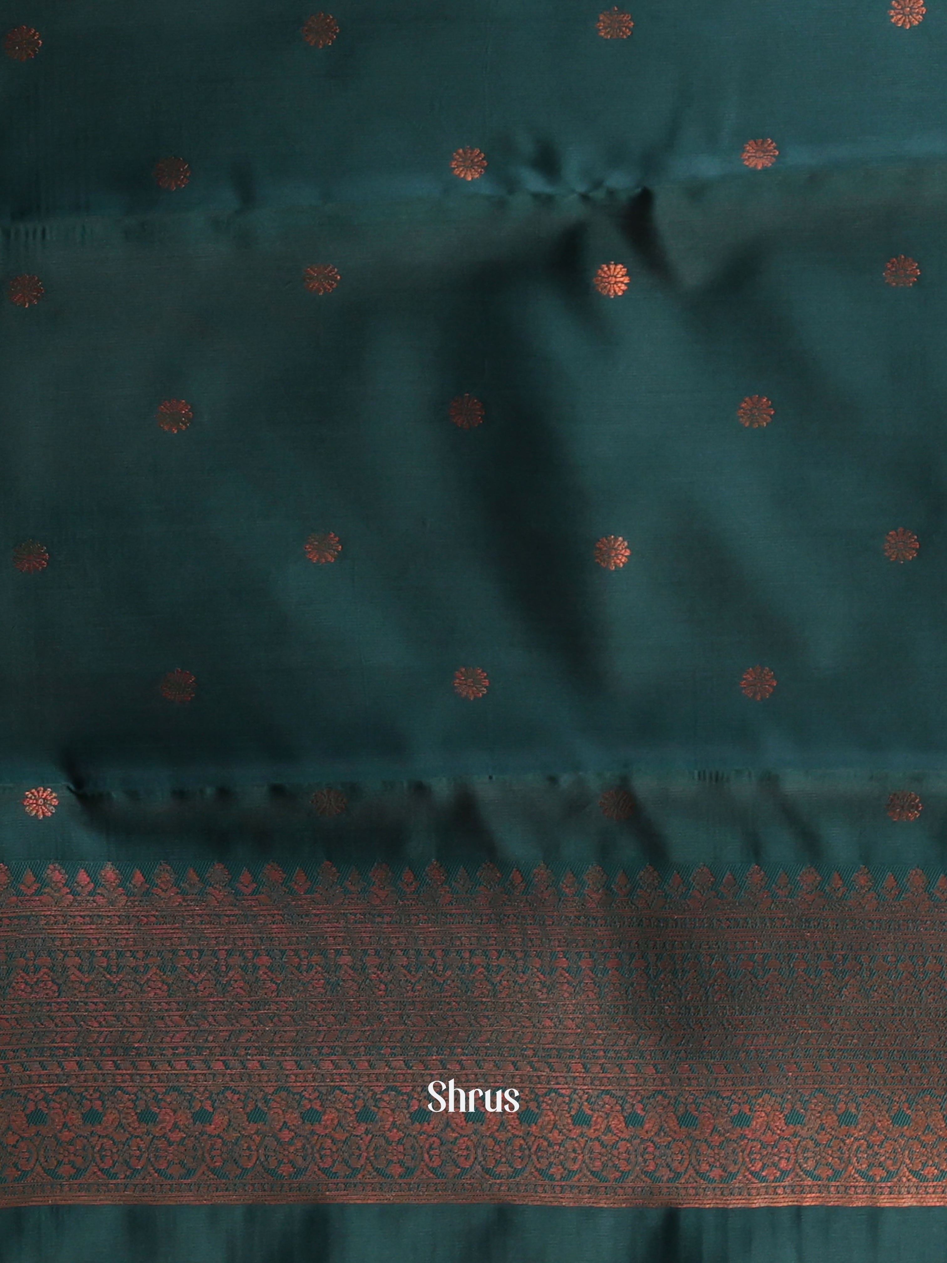 Maroon & Green - Semi Arani Silk Saree - Shop on ShrusEternity.com