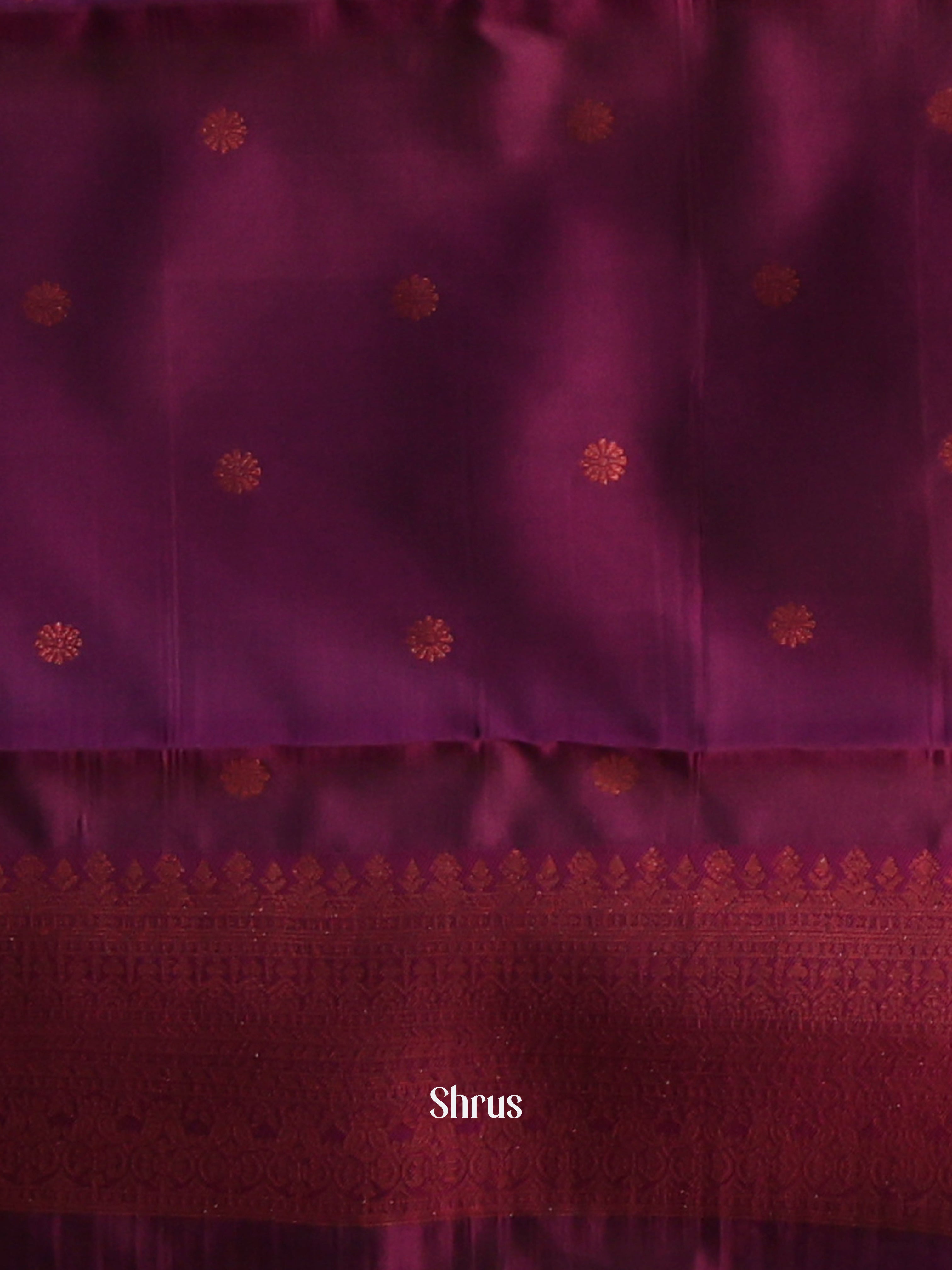 Pink & Purple - Semi Arani Silk Saree - Shop on ShrusEternity.com