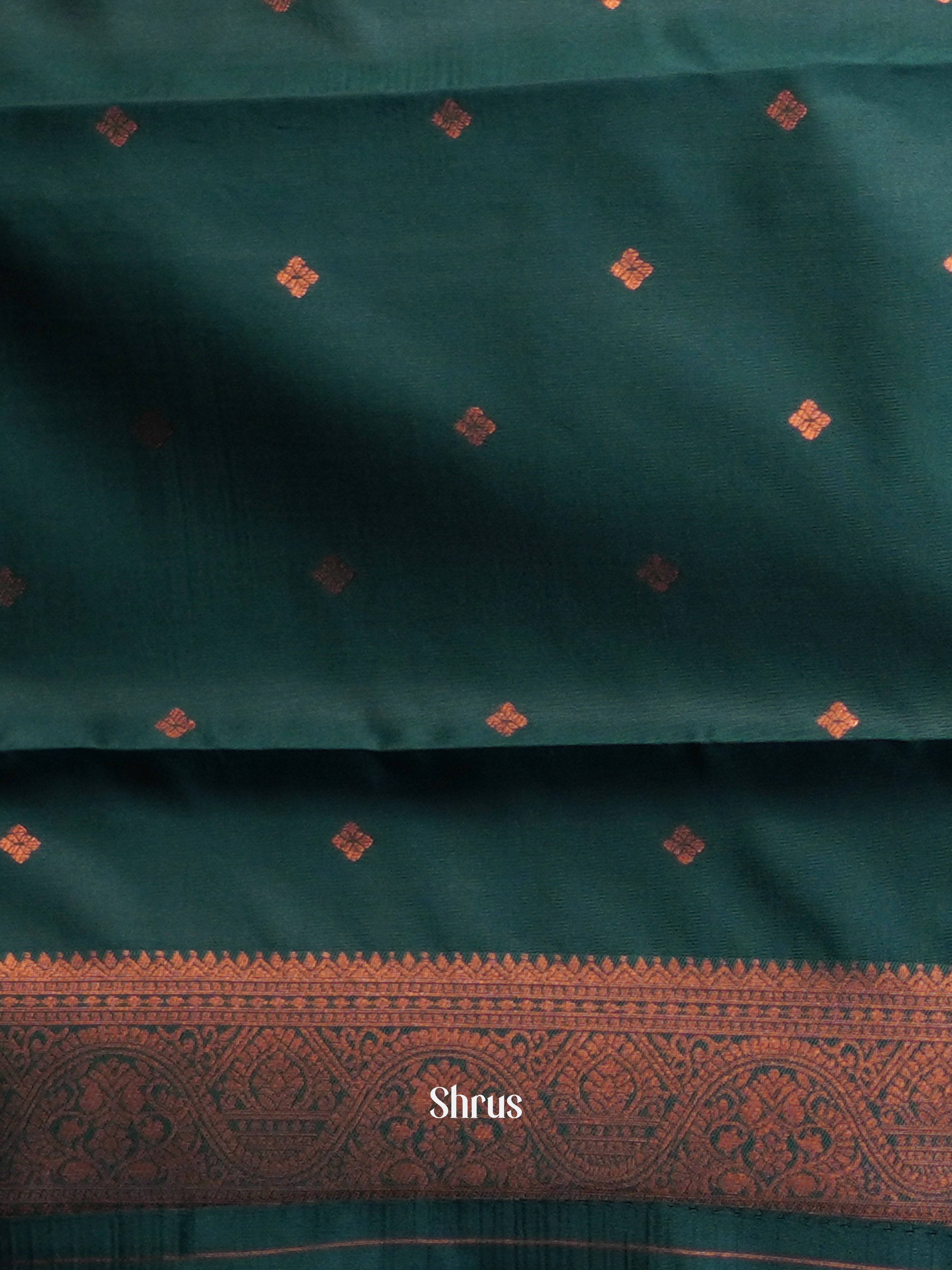 Lite Green & Green- Semi Arani Silk Saree - Shop on ShrusEternity.com
