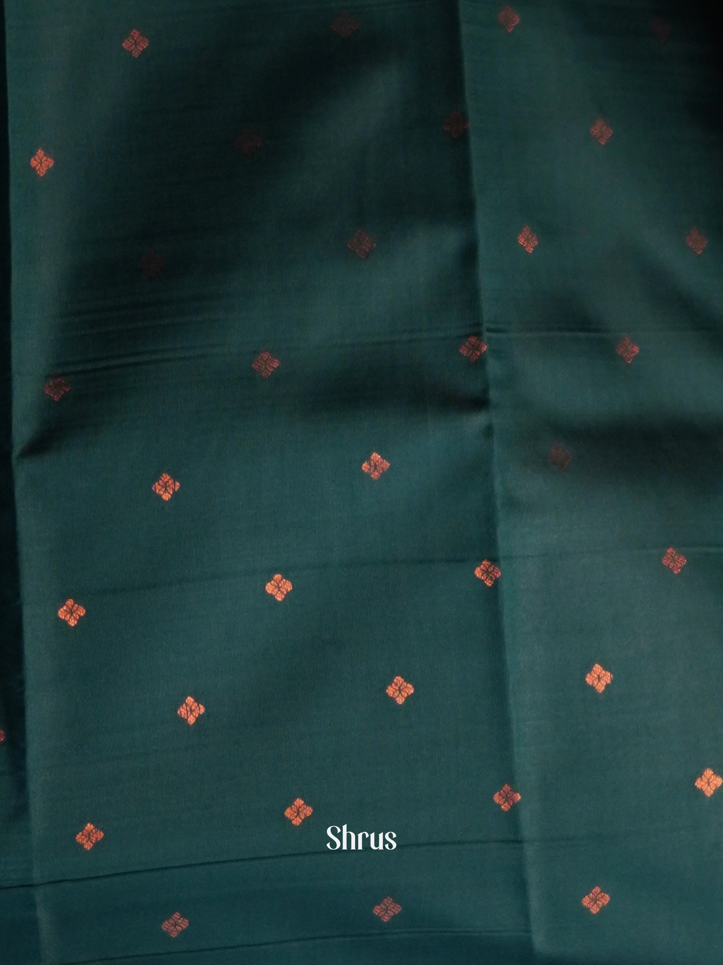 Purple & Green - Semi Arani Silk Saree - Shop on ShrusEternity.com