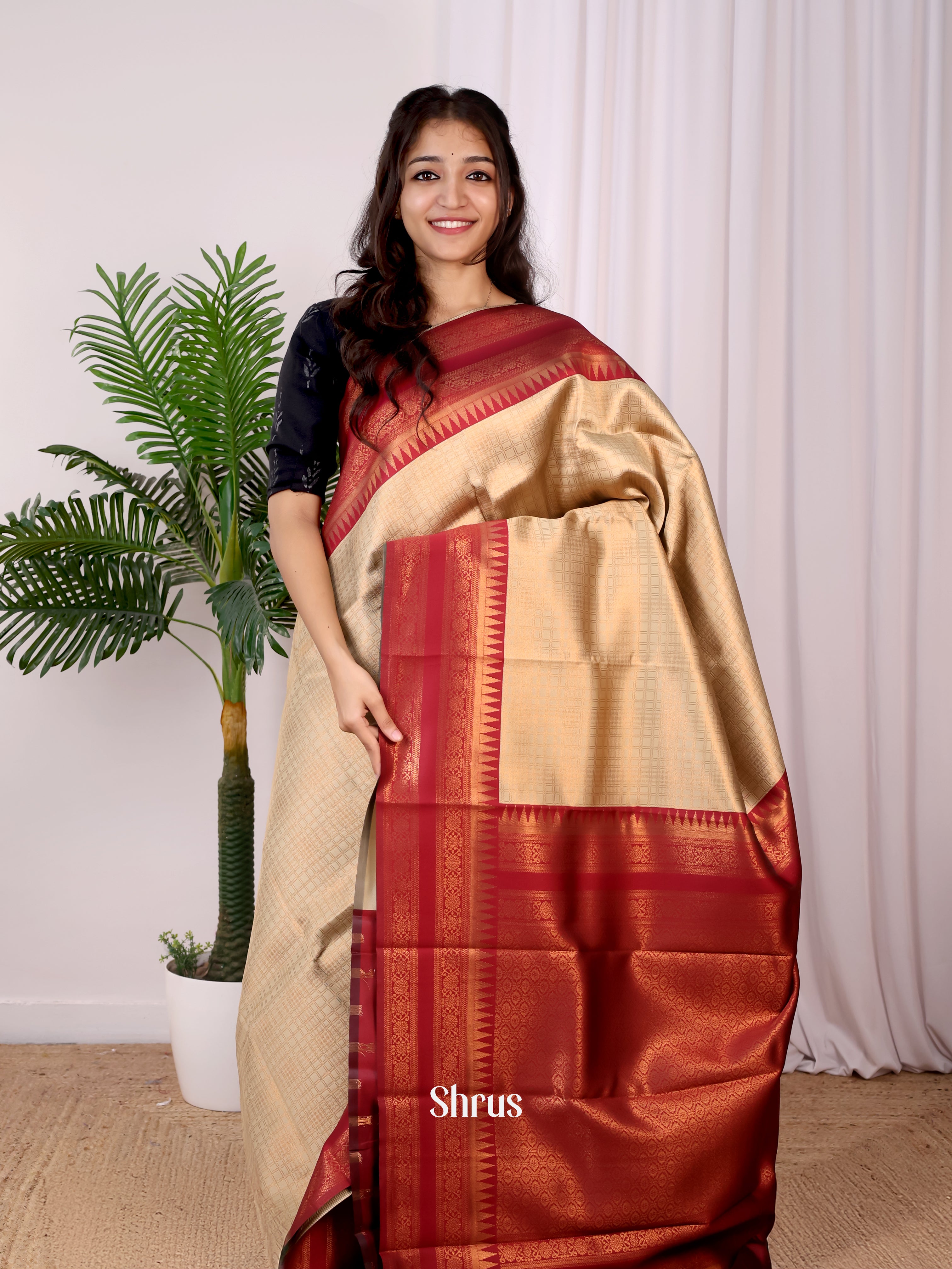 CIS05312- Semi Arani Silk Saree - Shop on ShrusEternity.com