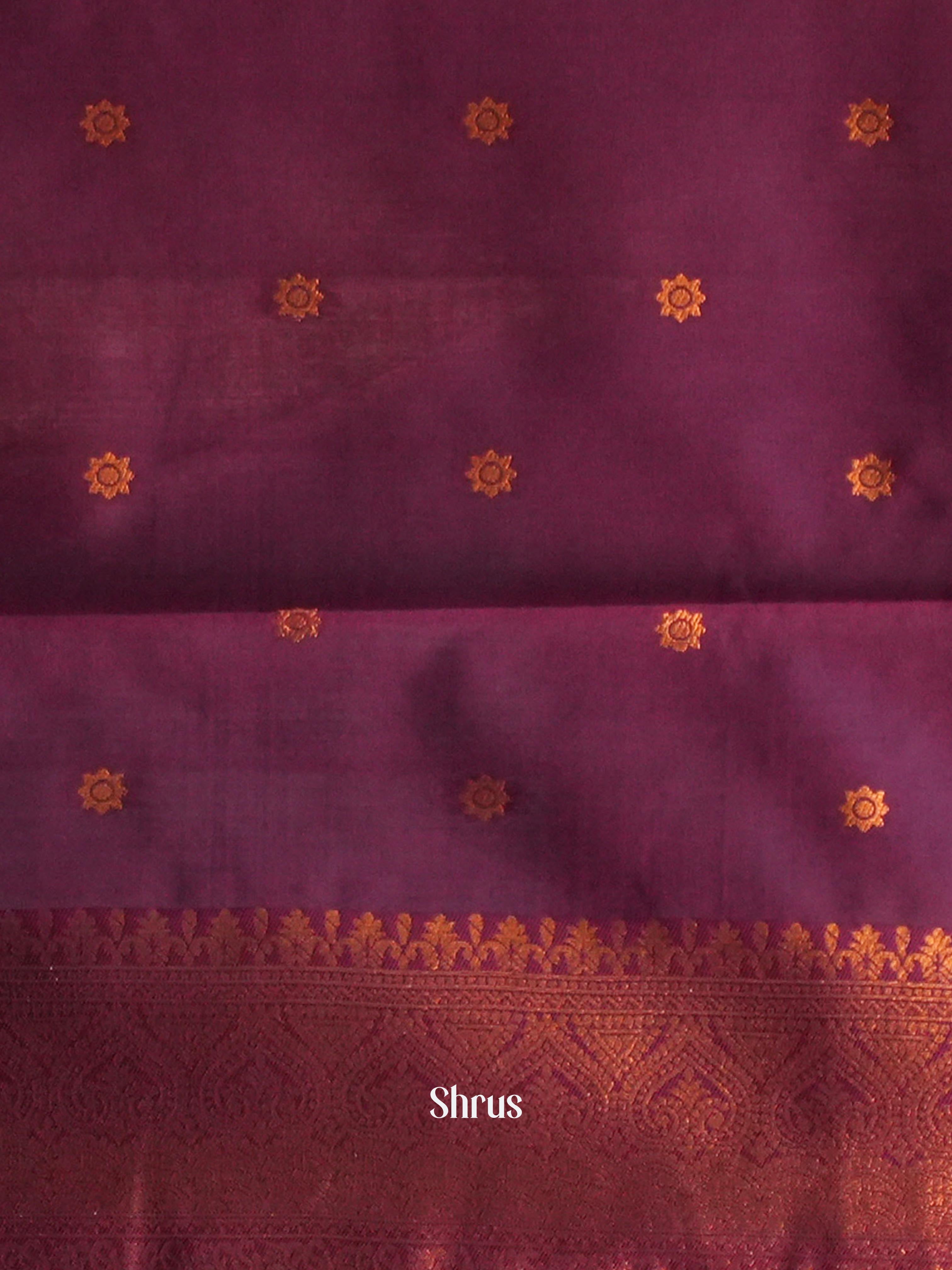 Lavender & Purple - Semi Arani Silk Saree - Shop on ShrusEternity.com