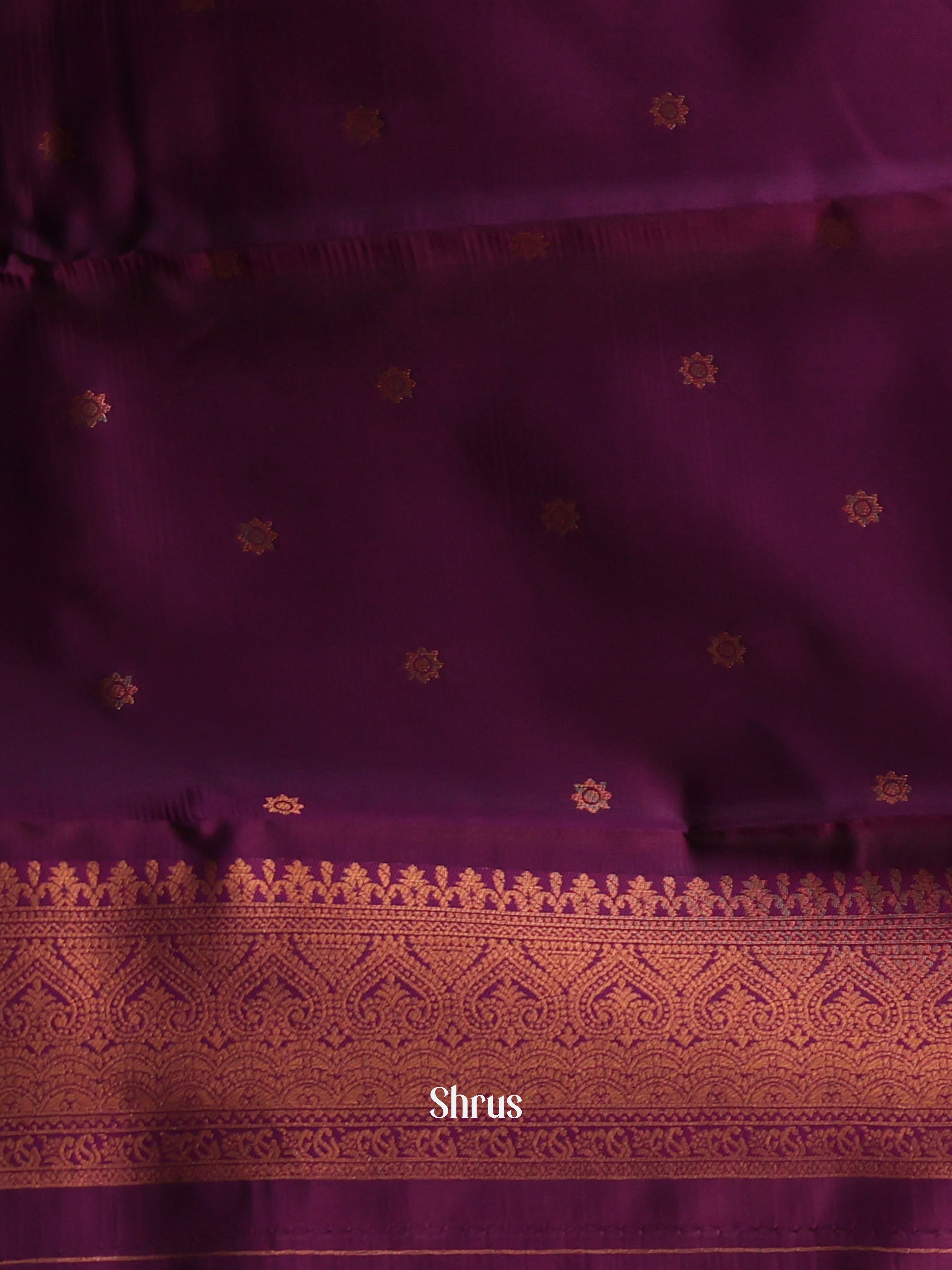 Mustard & Purple - Semi Arani Silk Saree - Shop on ShrusEternity.com