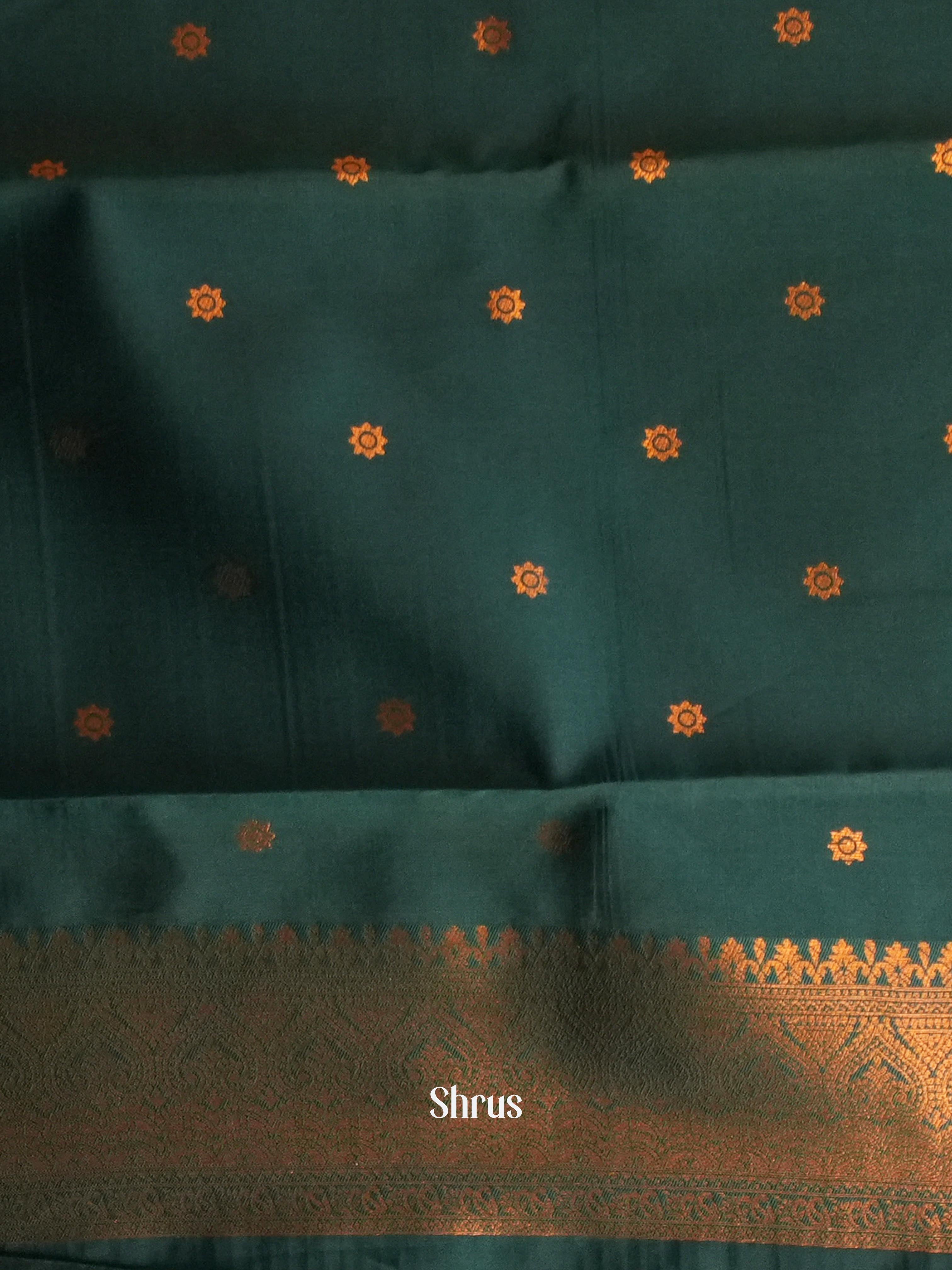 Light Green & Green- Semi Arani Silk Saree - Shop on ShrusEternity.com