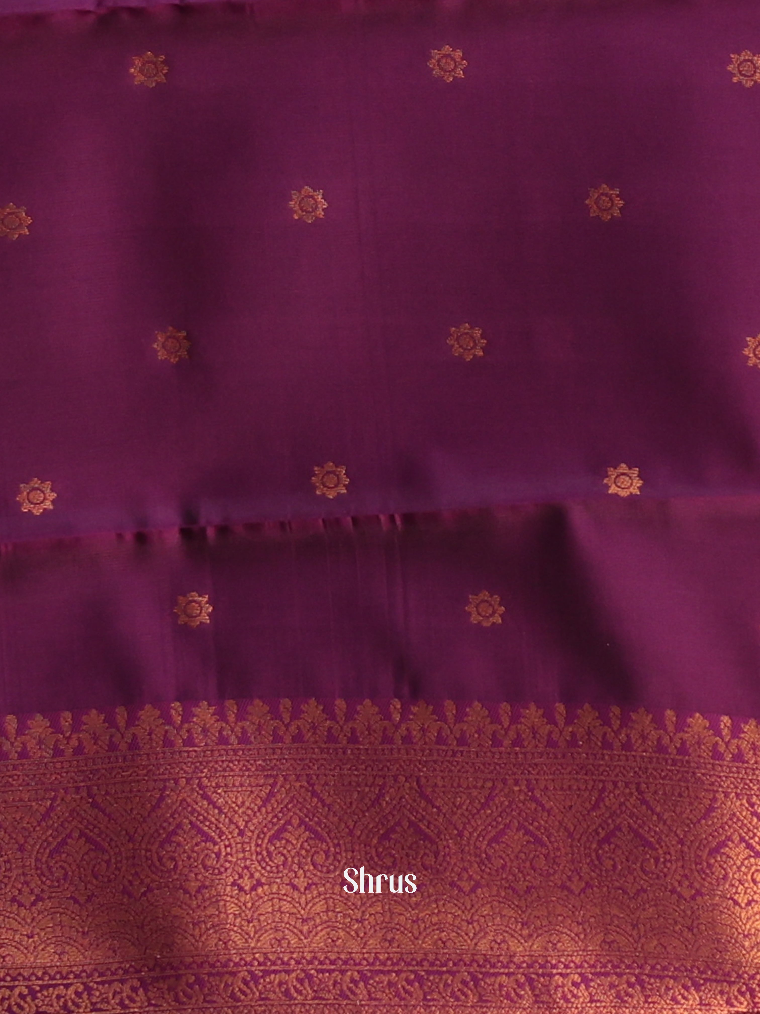 Pink & Purple - Semi Arani Silk Saree - Shop on ShrusEternity.com