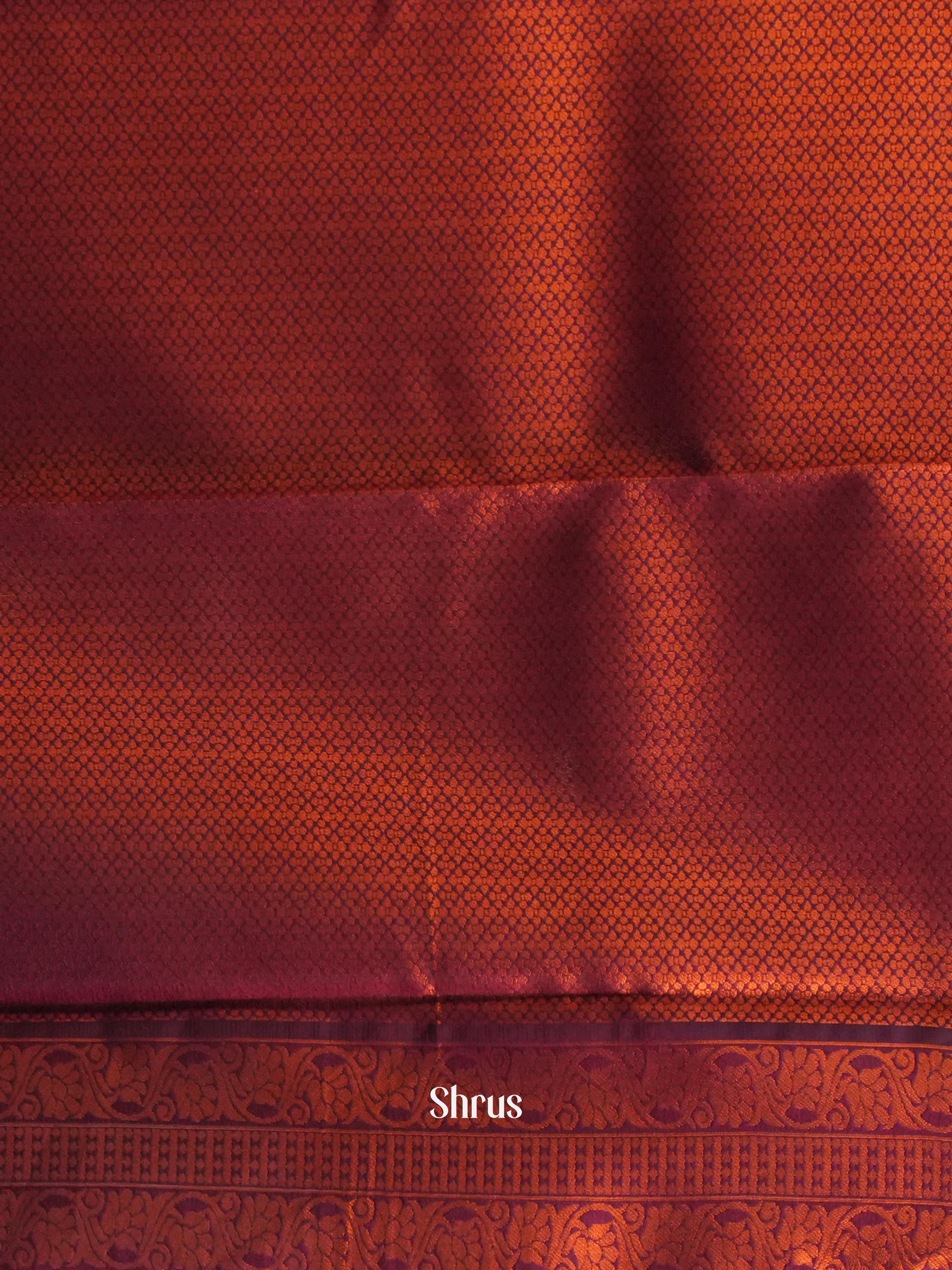 Green & Maroon- Semi Arani Silk Saree - Shop on ShrusEternity.com