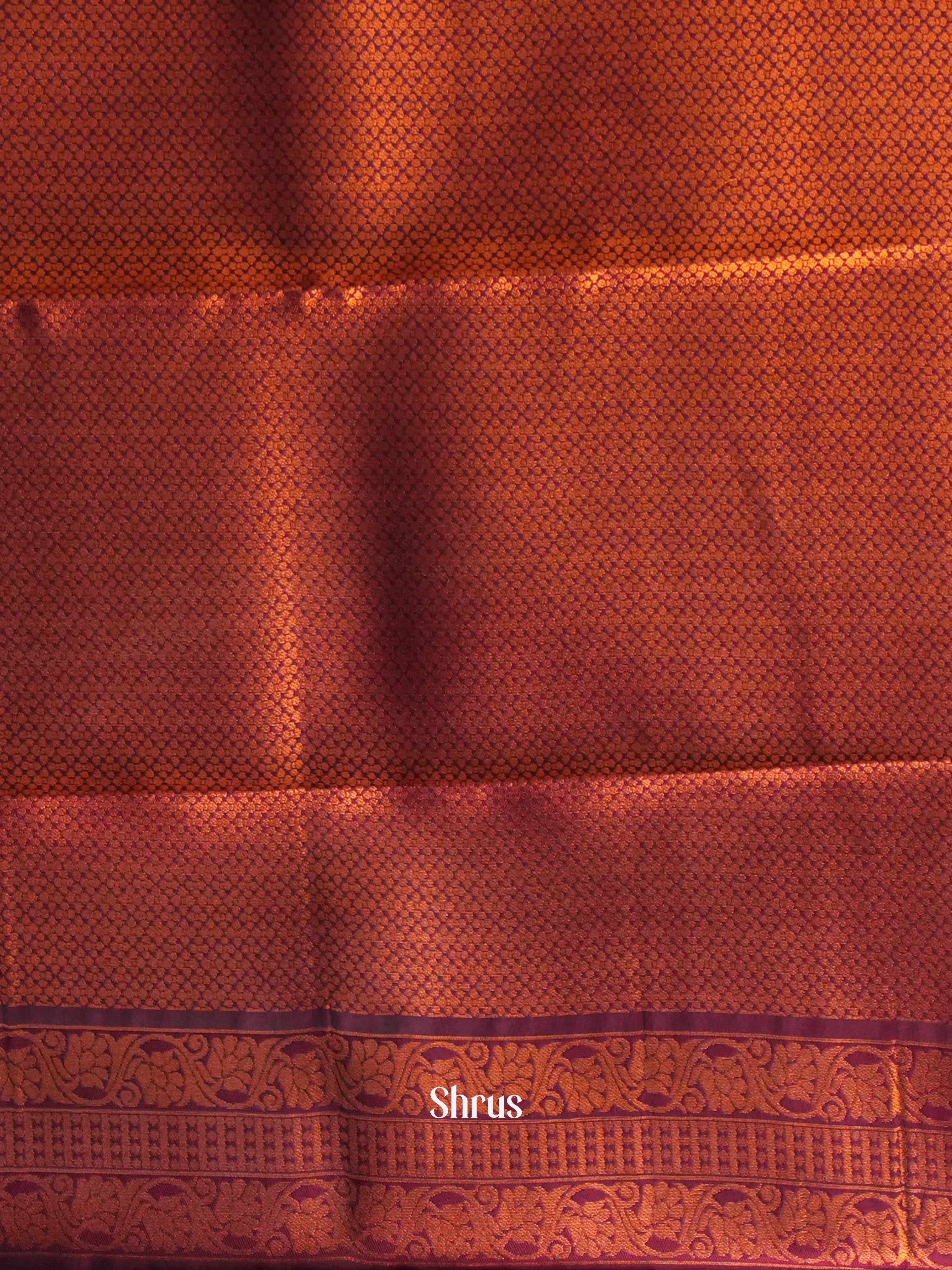 Blue & Maroon - Semi Arani Silk Saree - Shop on ShrusEternity.com