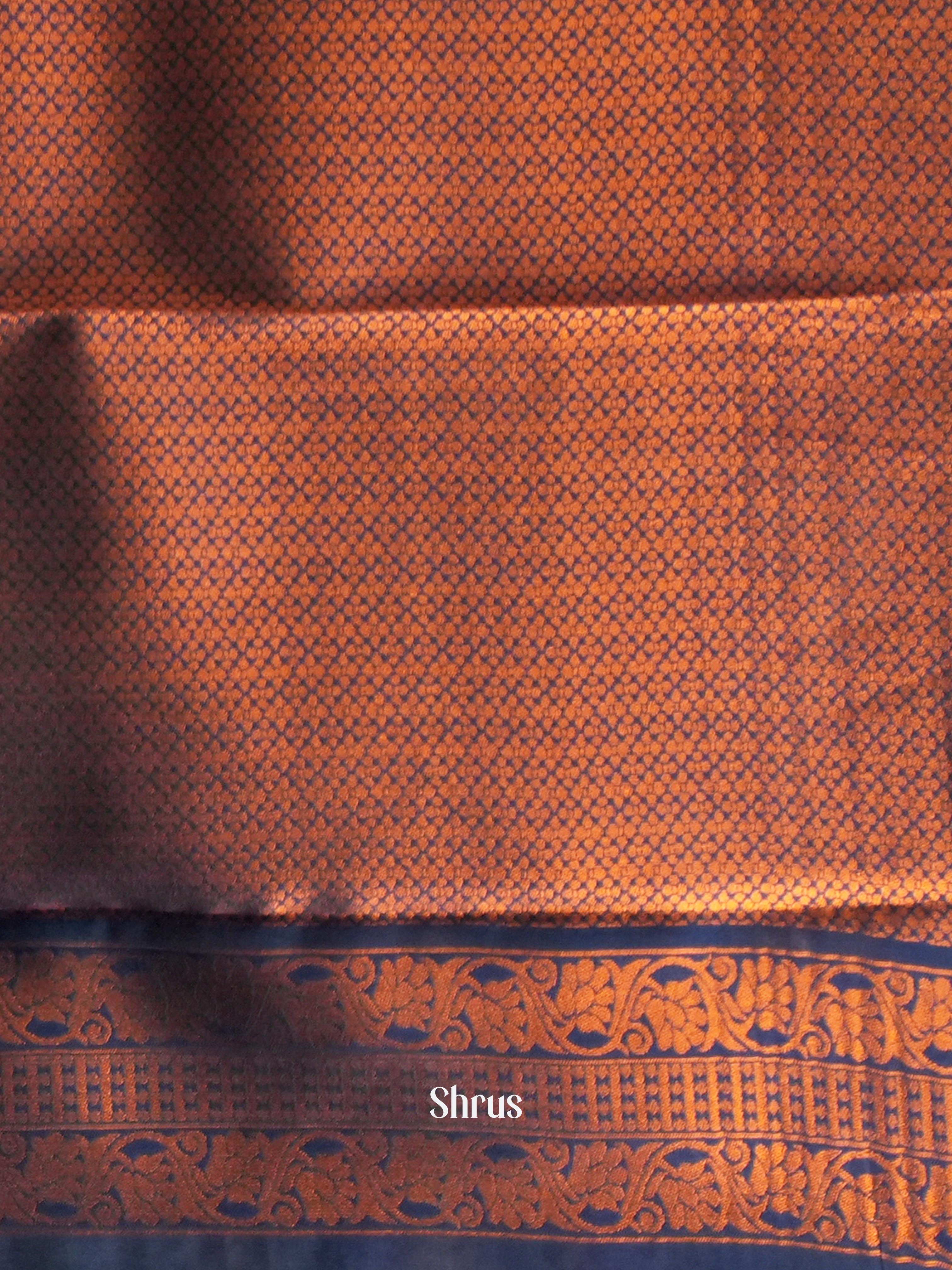 Red & Blue- Semi Arani Silk Saree - Shop on ShrusEternity.com