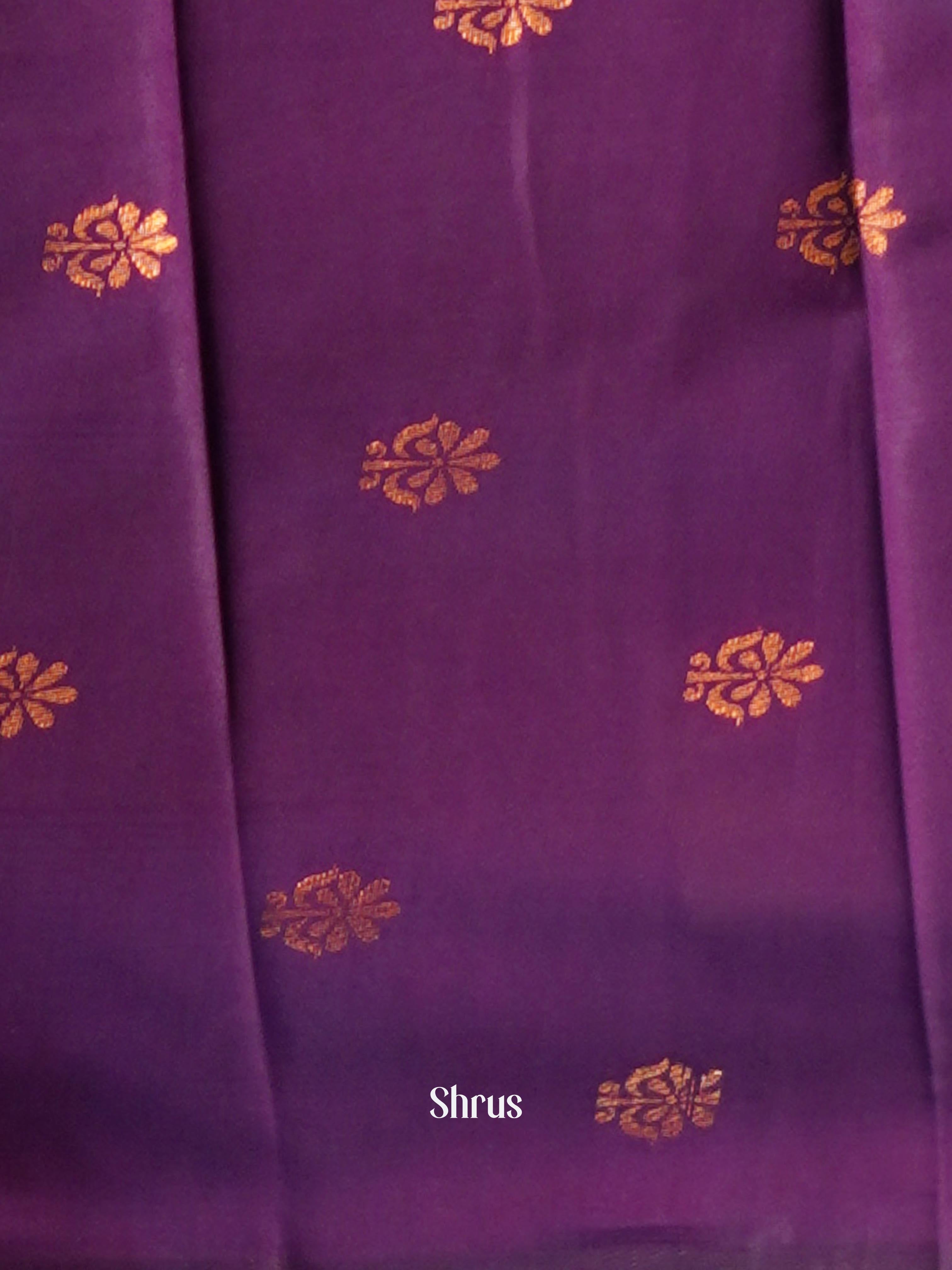 Mild Lavender & Purple - Semi Arani Silk Saree - Shop on ShrusEternity.com