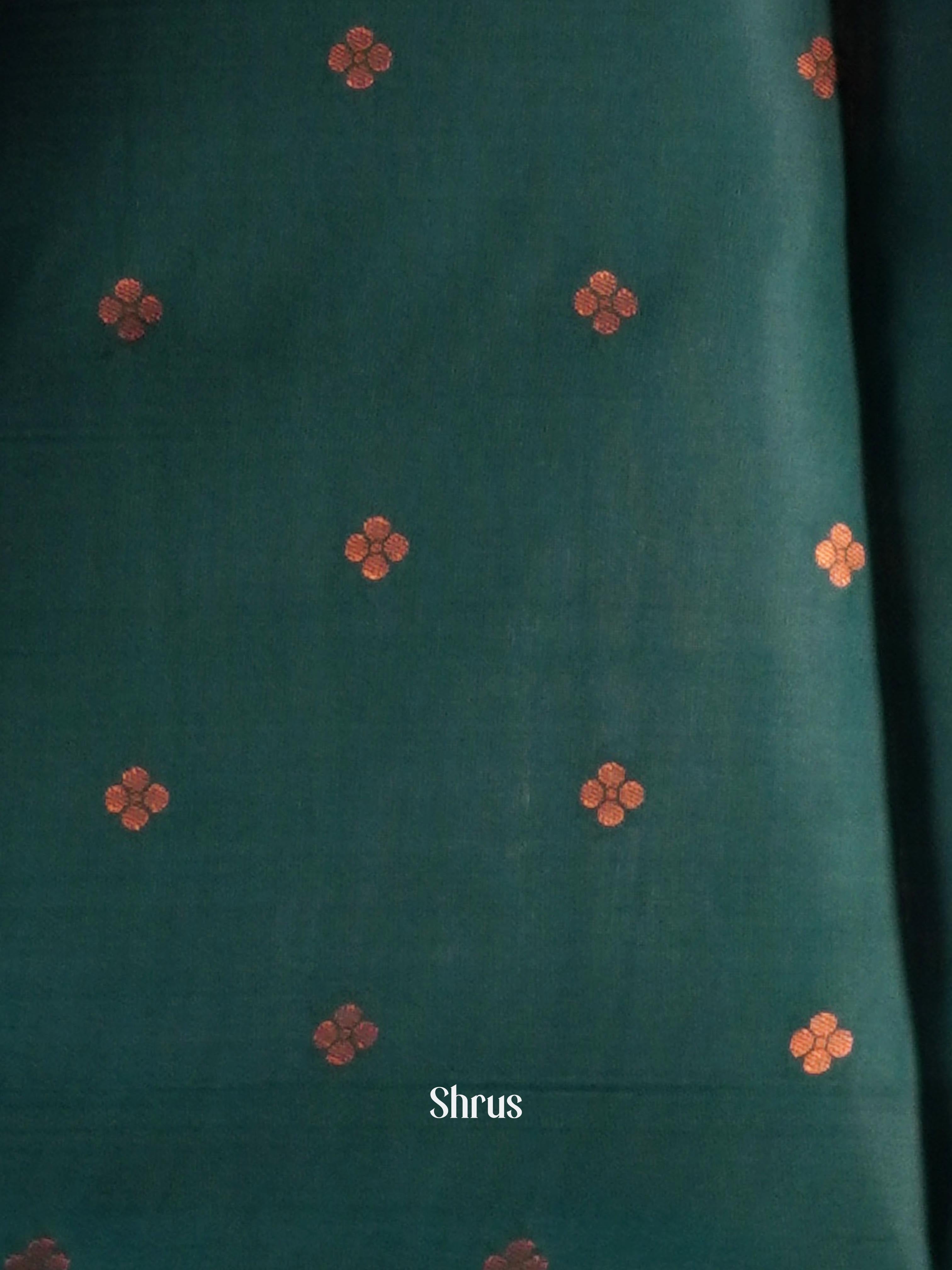 Red & Green - Semi Arani Silk Saree - Shop on ShrusEternity.com