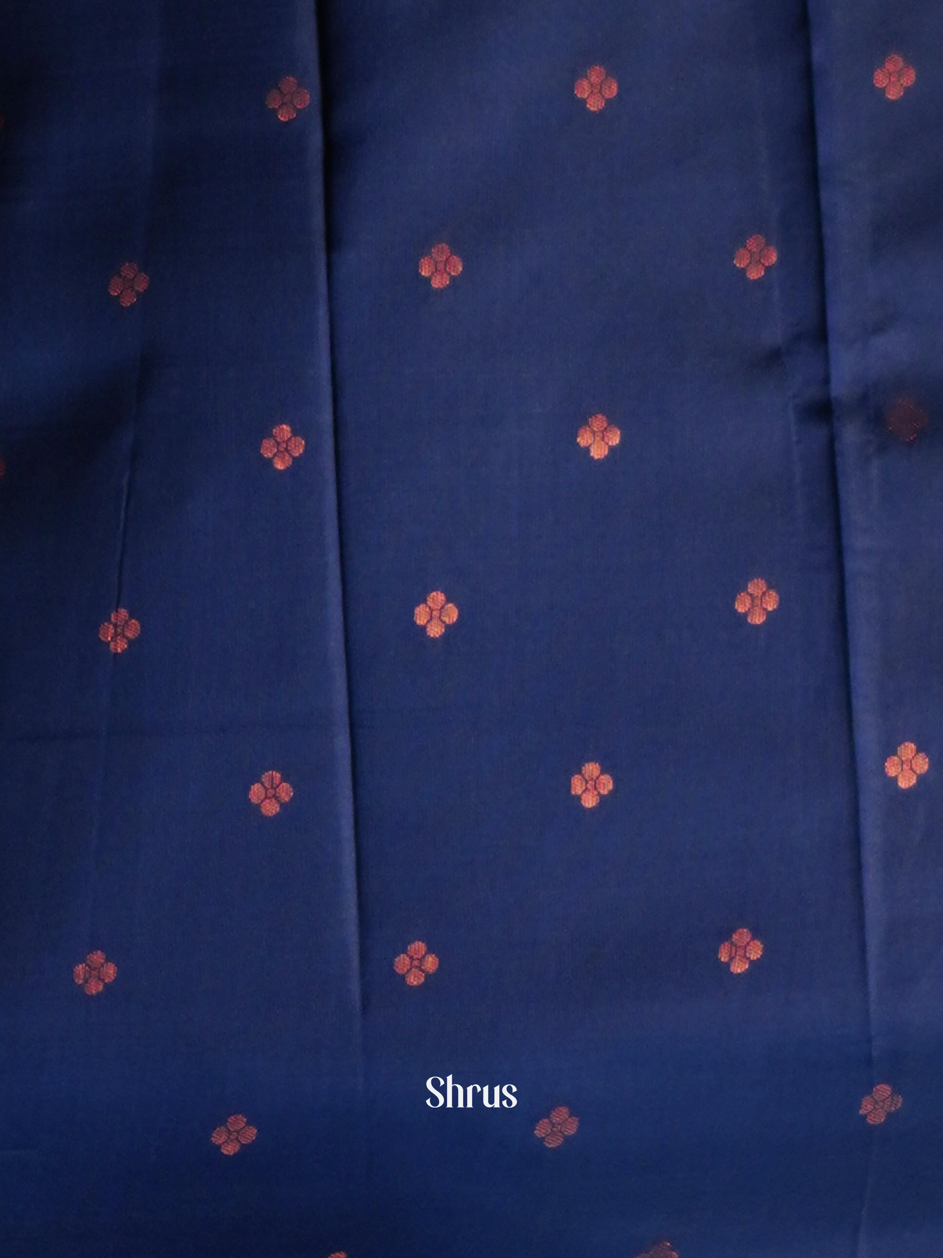 Teal & Blue - Semi Arani Silk Saree - Shop on ShrusEternity.com
