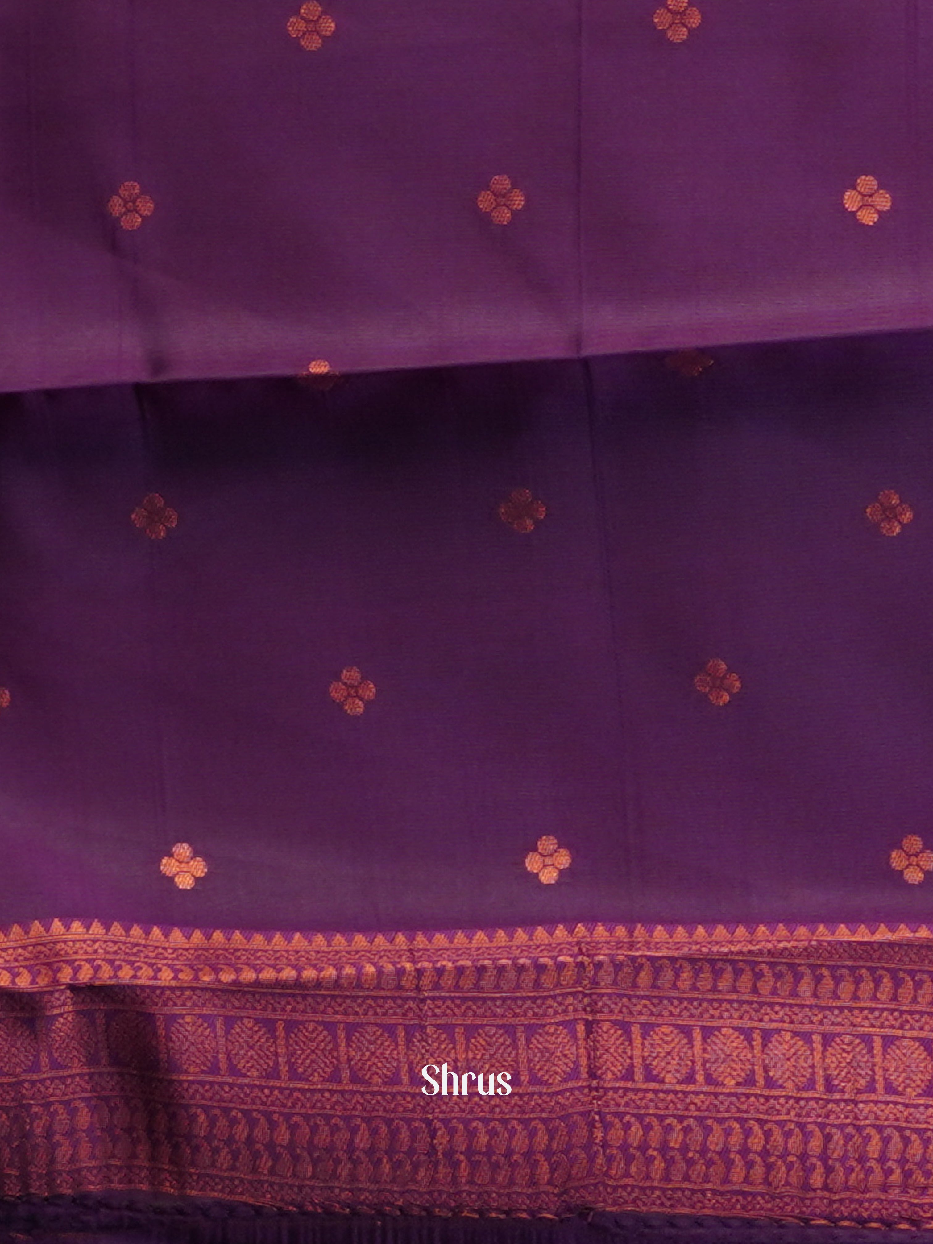 Green & Purple - Semi Arani Silk Saree - Shop on ShrusEternity.com