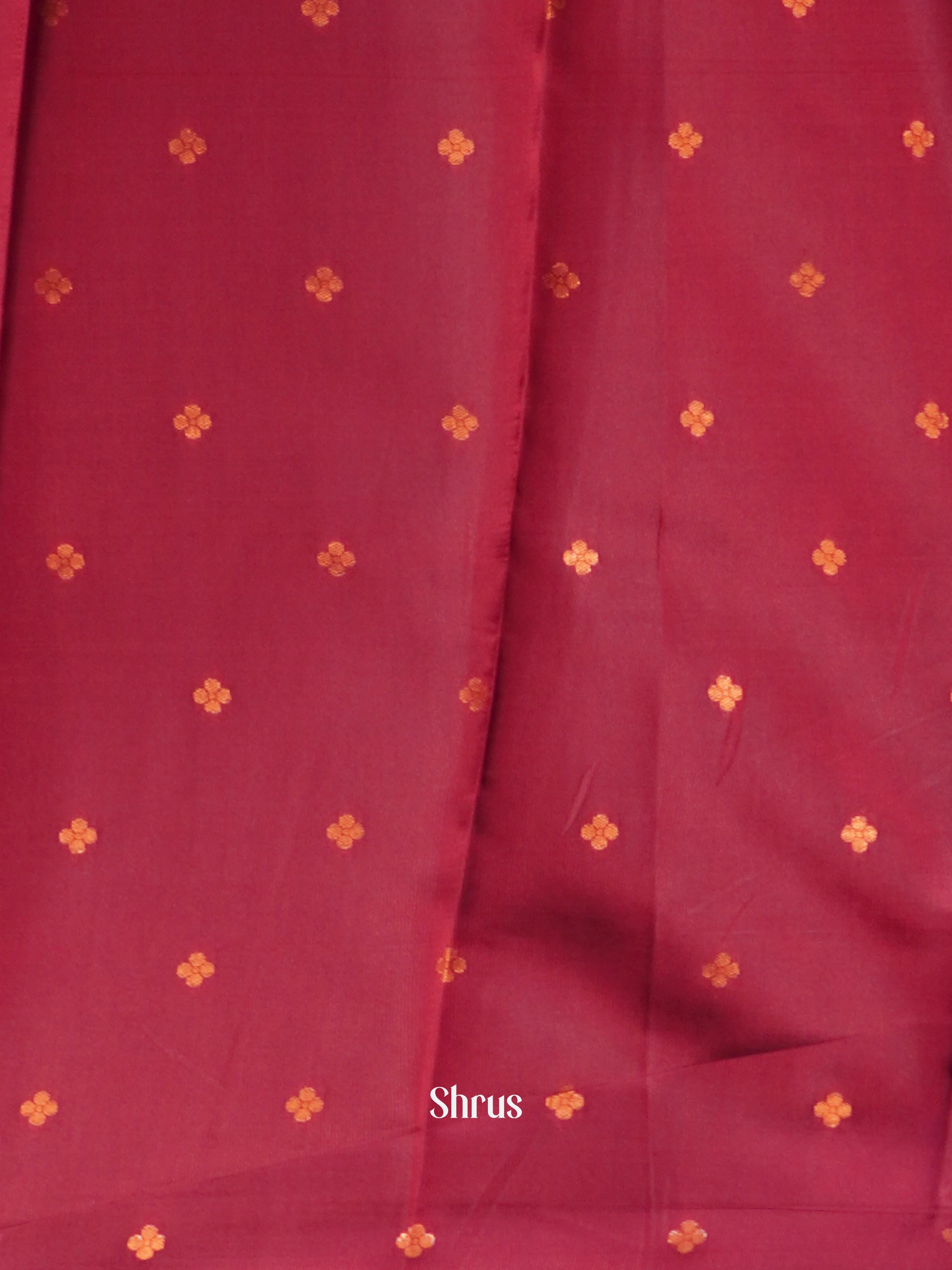 Blue & Maroon - Semi Arani Silk Saree - Shop on ShrusEternity.com