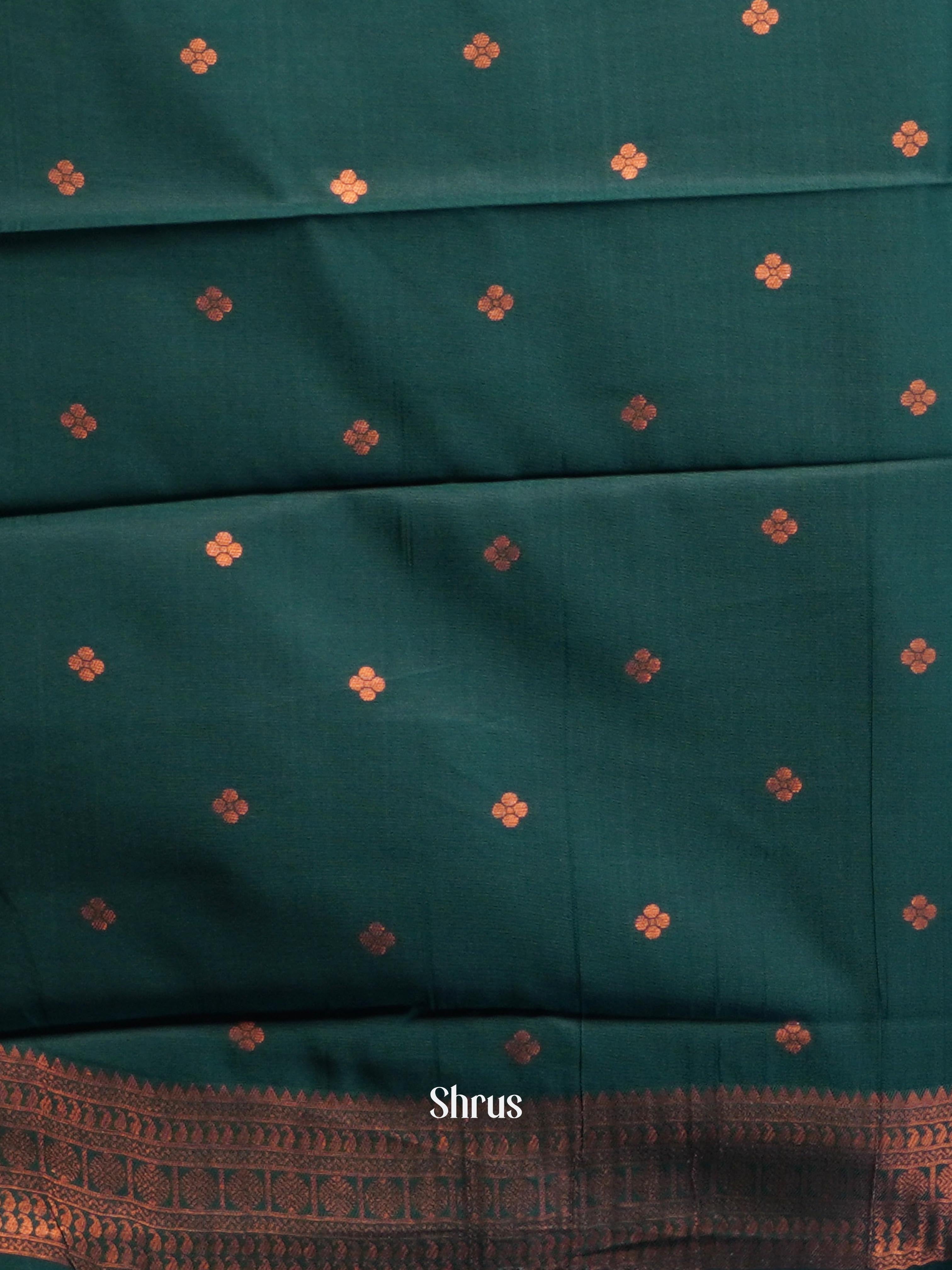 Light Green & Green - Semi Arani Silk Saree - Shop on ShrusEternity.com