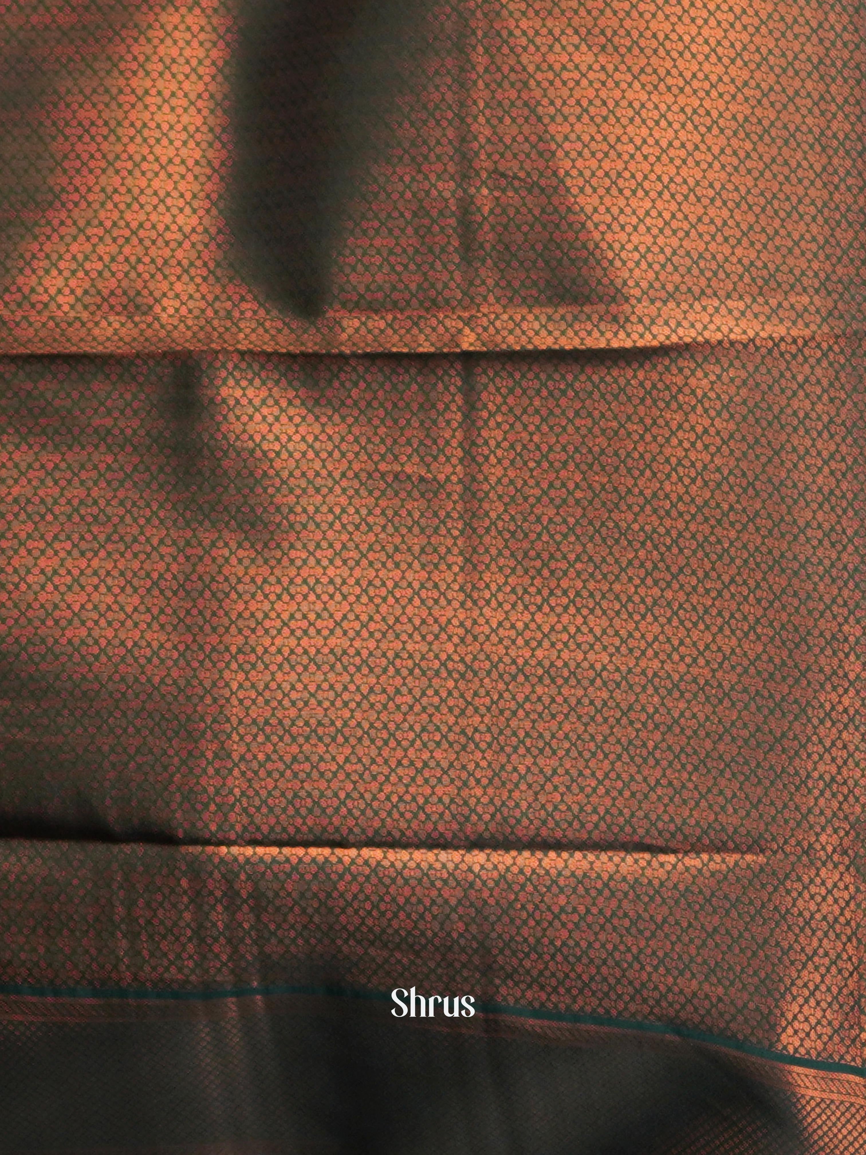 Dusty Pink & Green - Semi Arani Silk Saree - Shop on ShrusEternity.com
