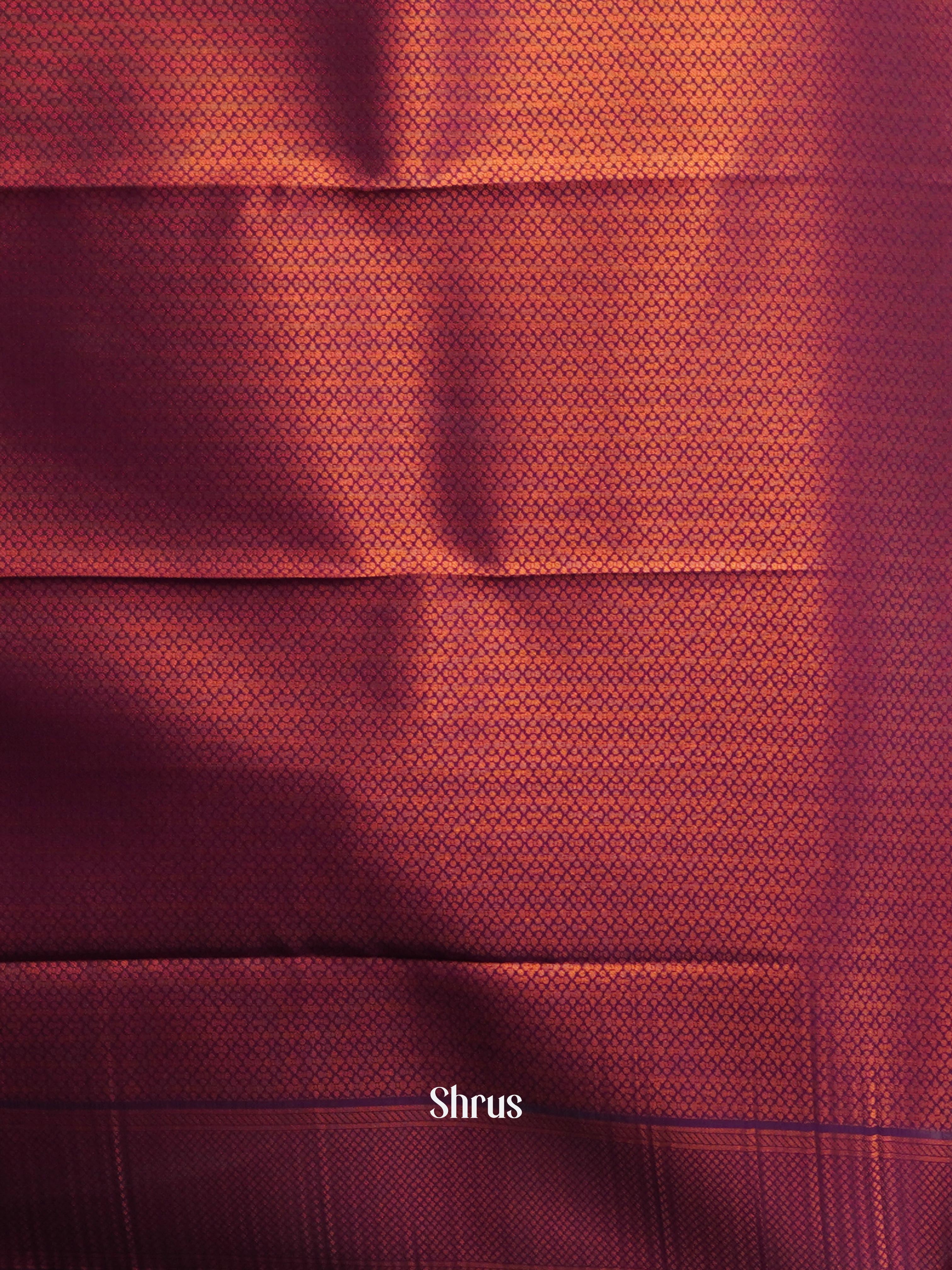 Blue & Maroon - Semi Arani Silk Saree - Shop on ShrusEternity.com