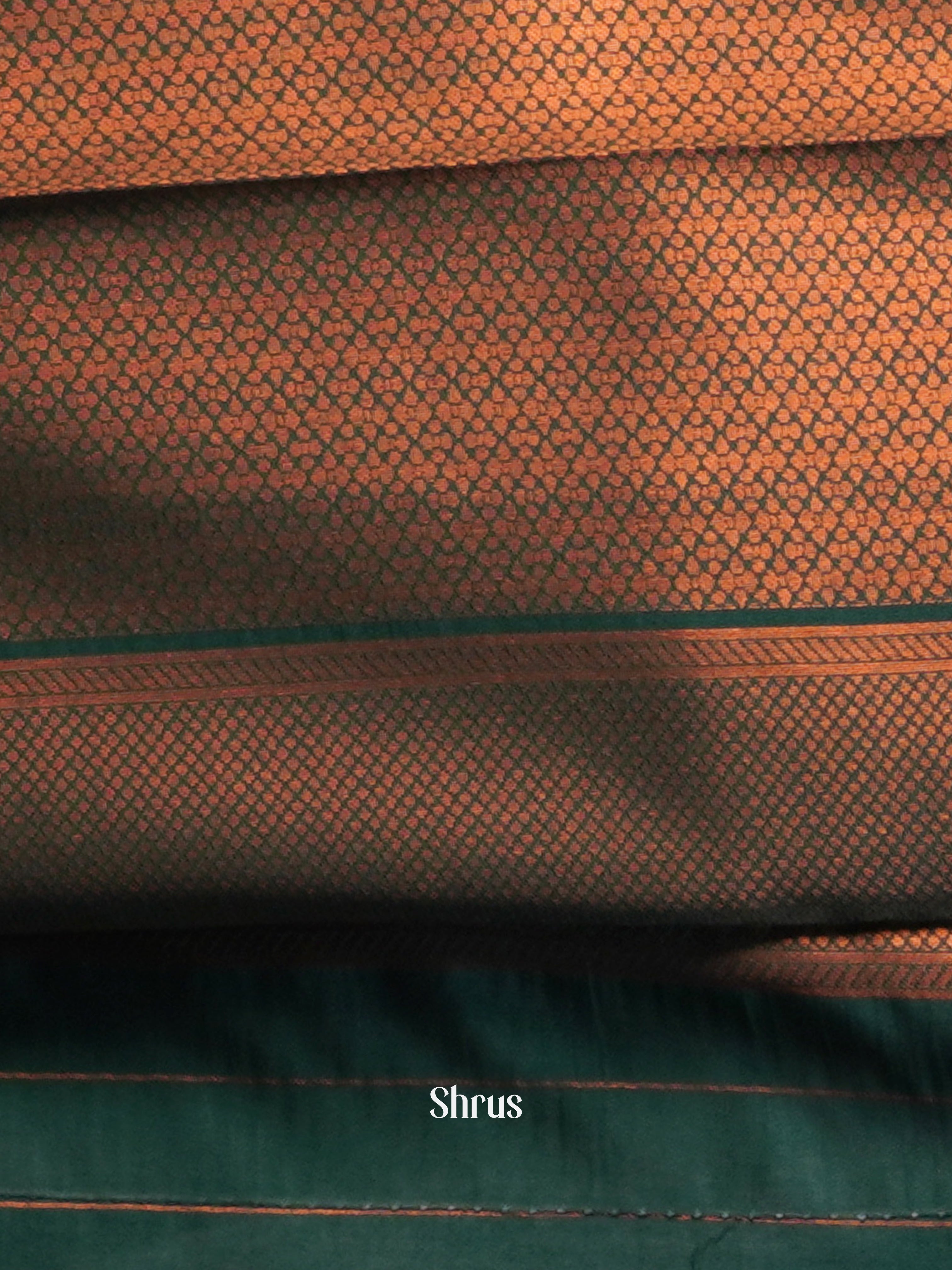 Wine & Green - Semi Arani Silk Saree - Shop on ShrusEternity.com