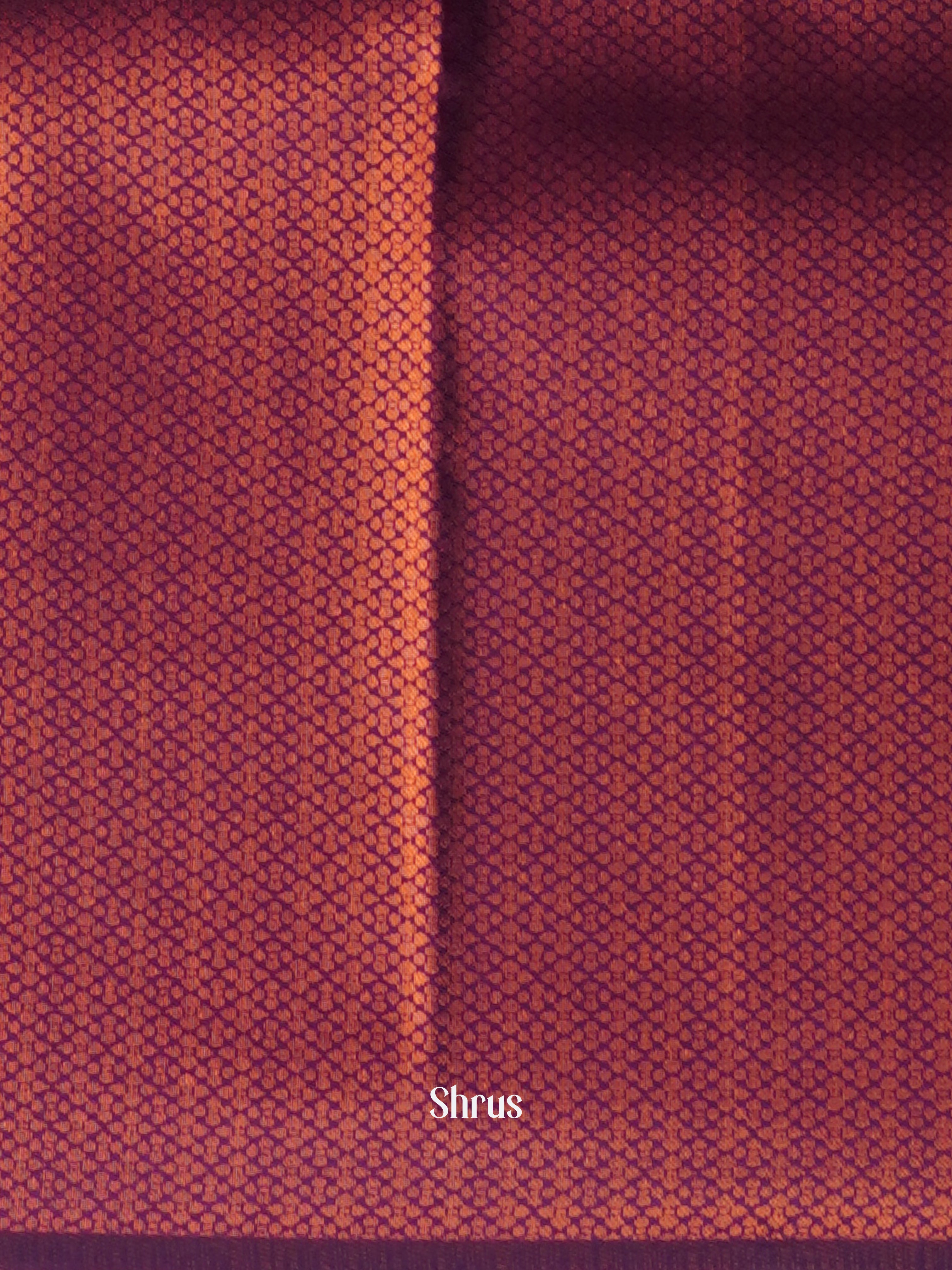 Orange & Purple - Semi Arani Silk Saree - Shop on ShrusEternity.com