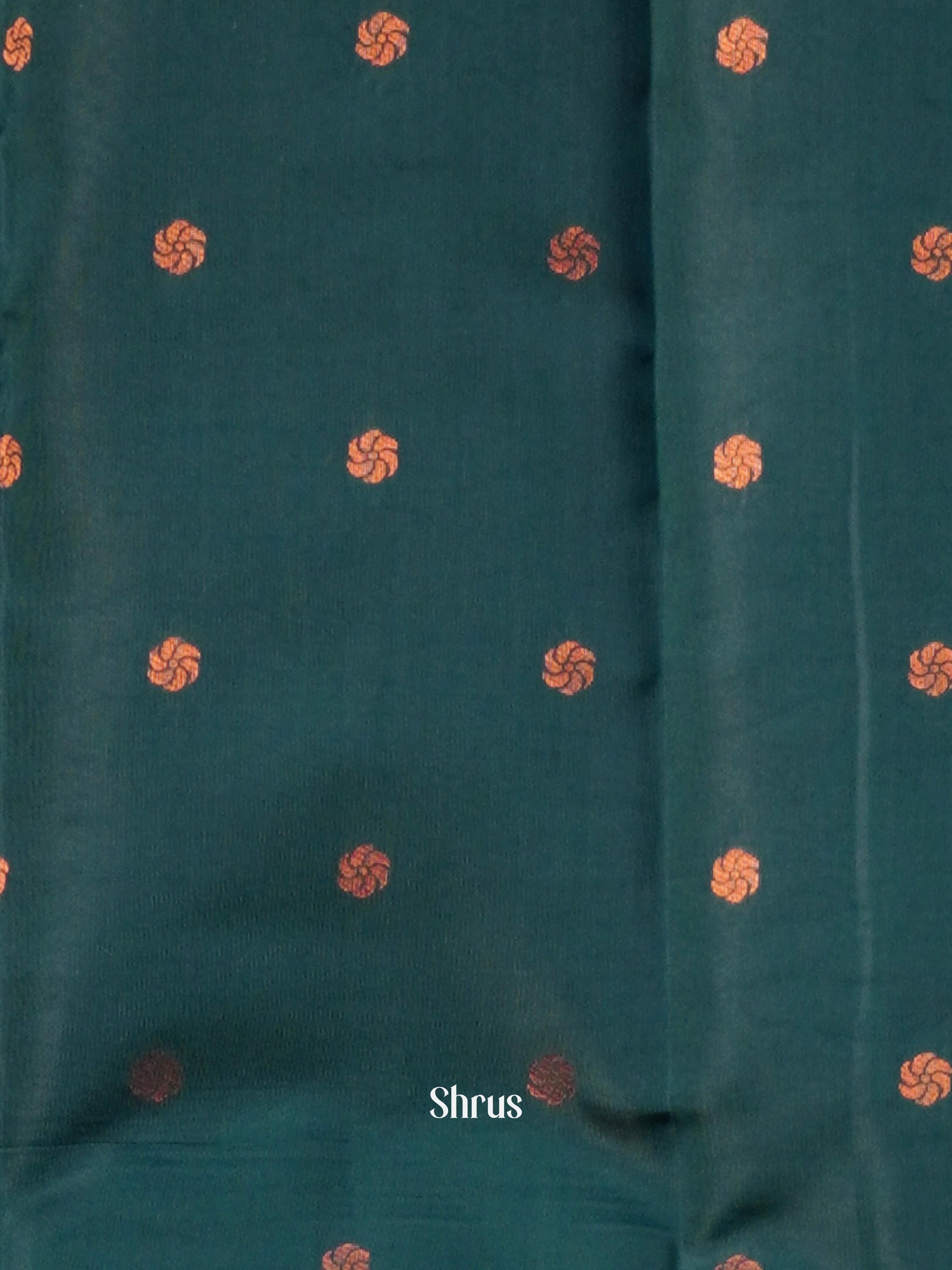 Wine & Green - Semi Arani Silk Saree - Shop on ShrusEternity.com
