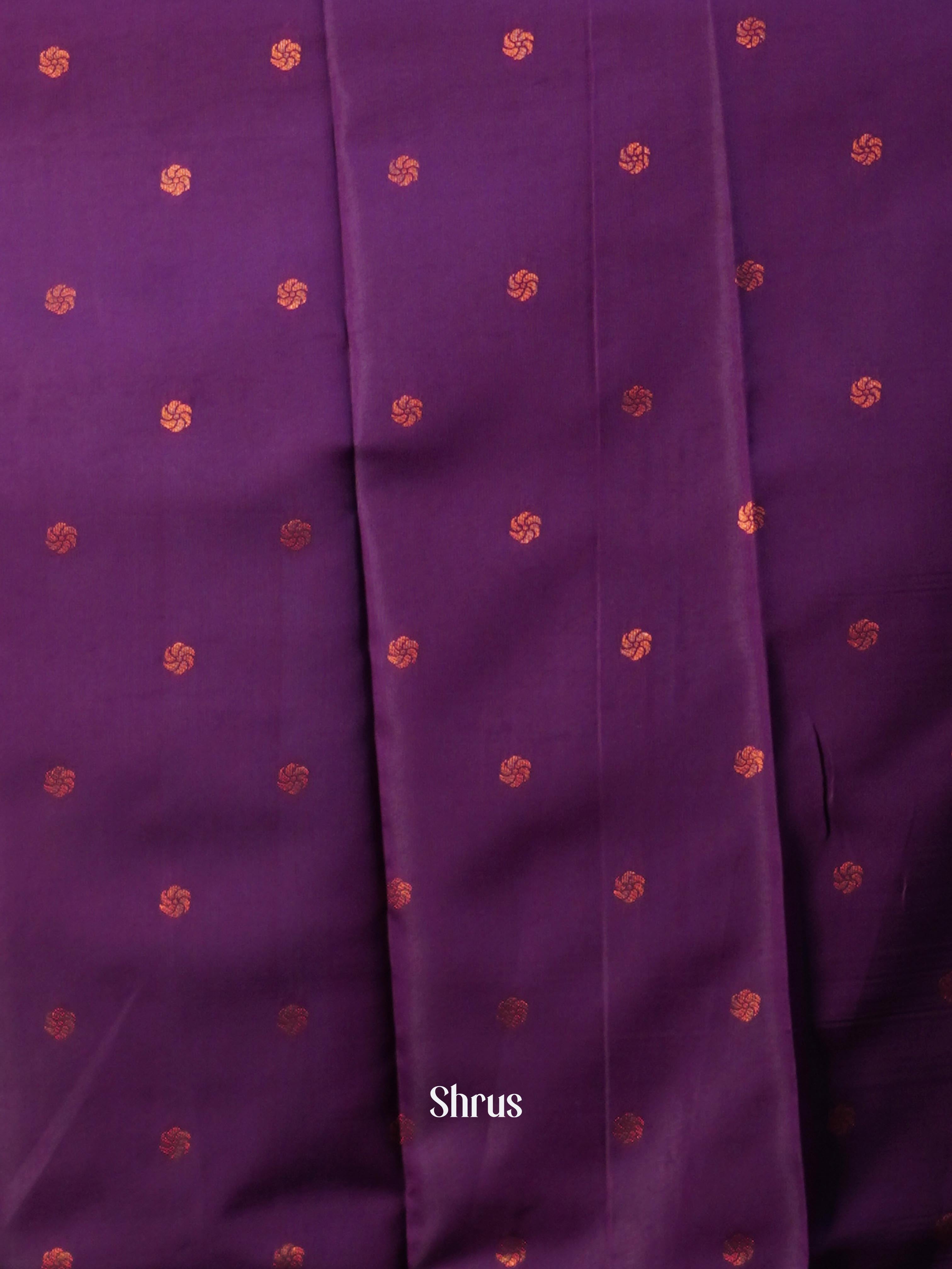 Peach & Violet - Semi Arani Silk Saree - Shop on ShrusEternity.com