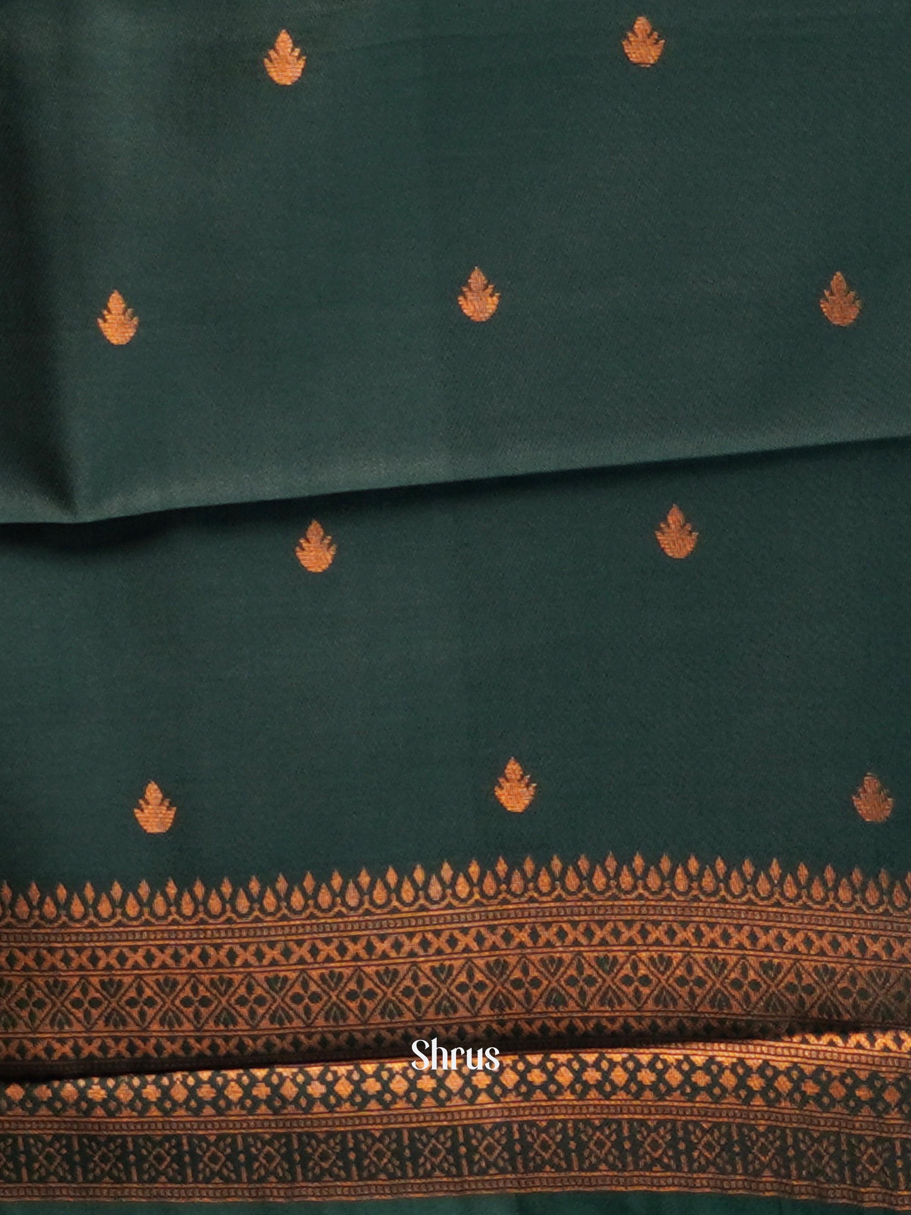 Green - Semi Arani Silk Saree - Shop on ShrusEternity.com