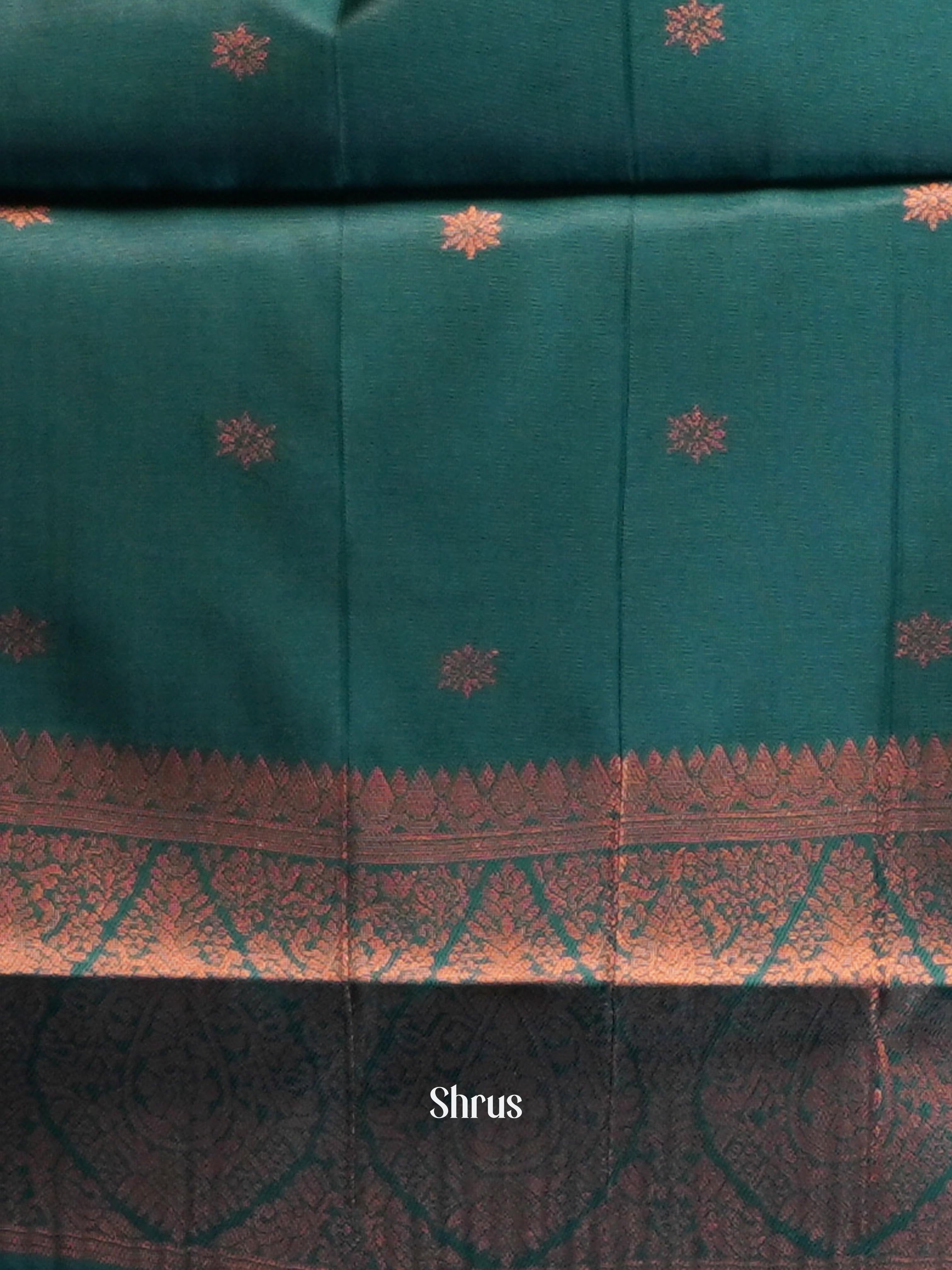 Red & Green - Semi Arani Silk Saree - Shop on ShrusEternity.com
