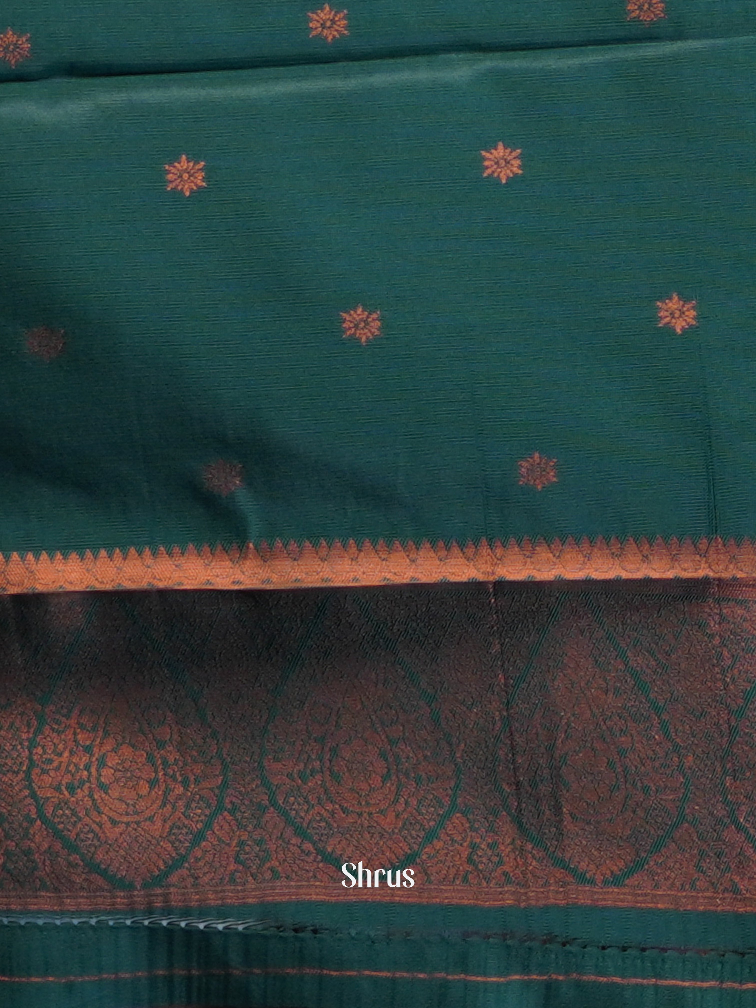 Purple & Green - Semi Arani Silk Saree - Shop on ShrusEternity.com