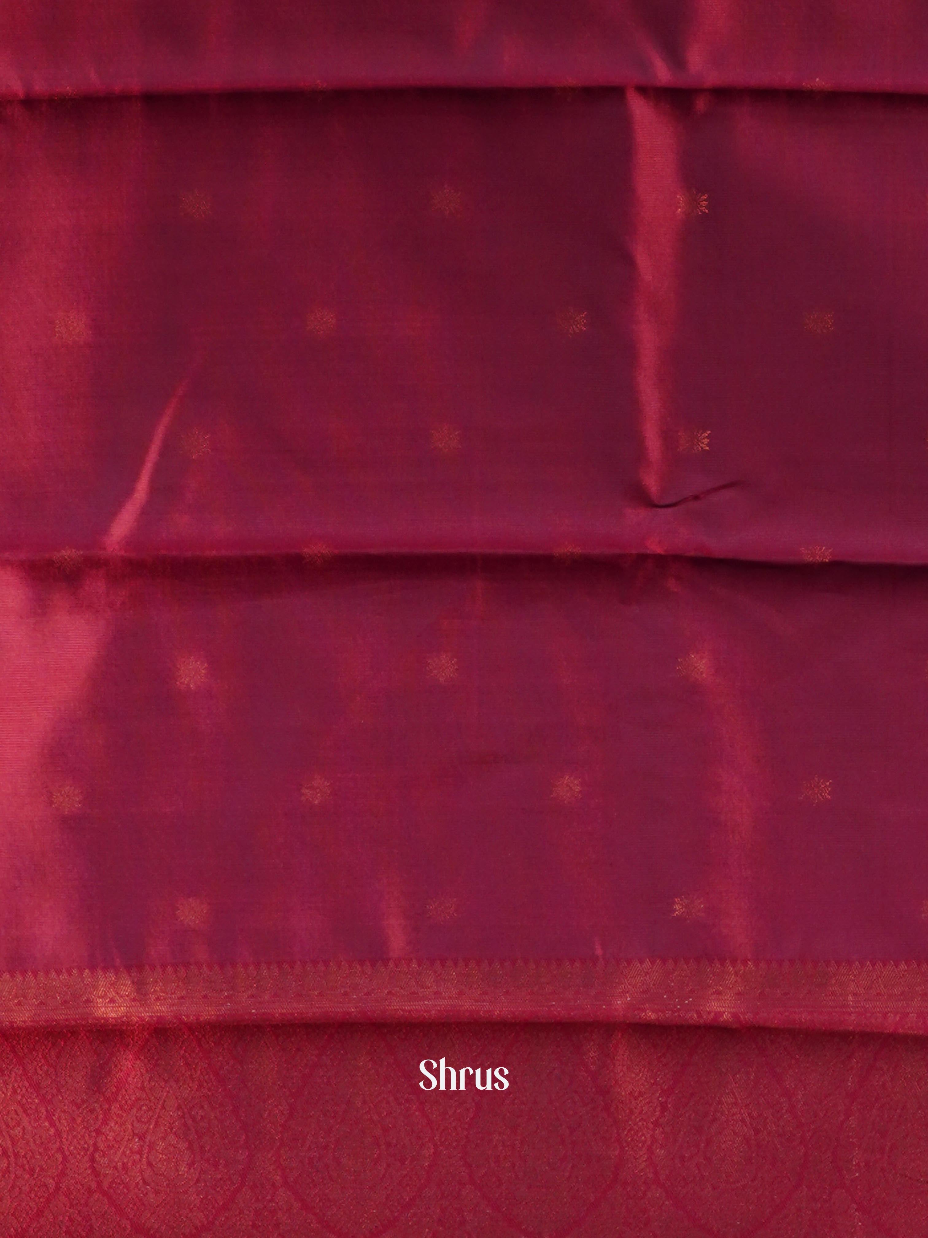 Blue & Maroon - Semi Arani Silk Saree - Shop on ShrusEternity.com