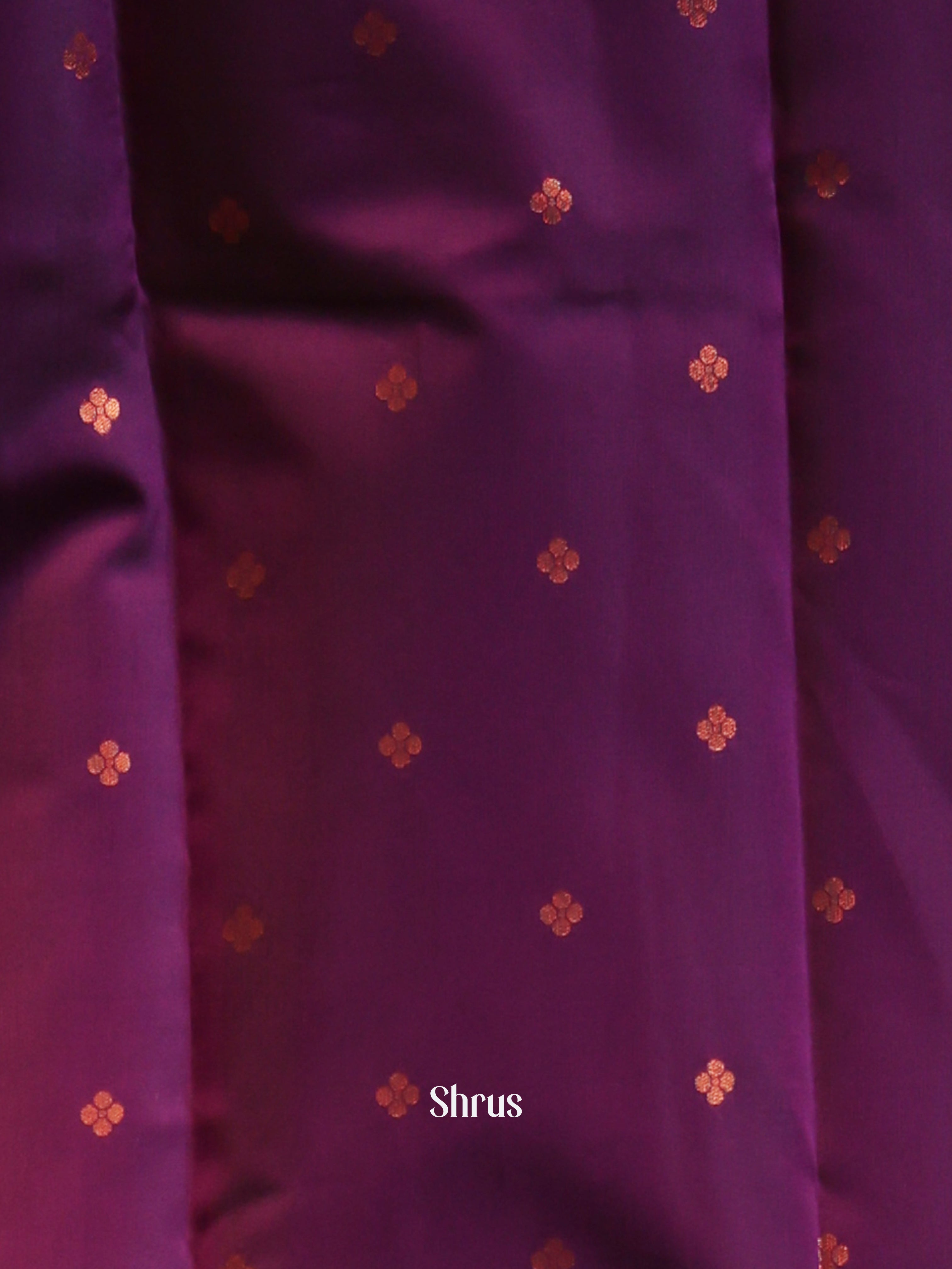 Mustard & Purple - Semi Arani Silk Saree - Shop on ShrusEternity.com