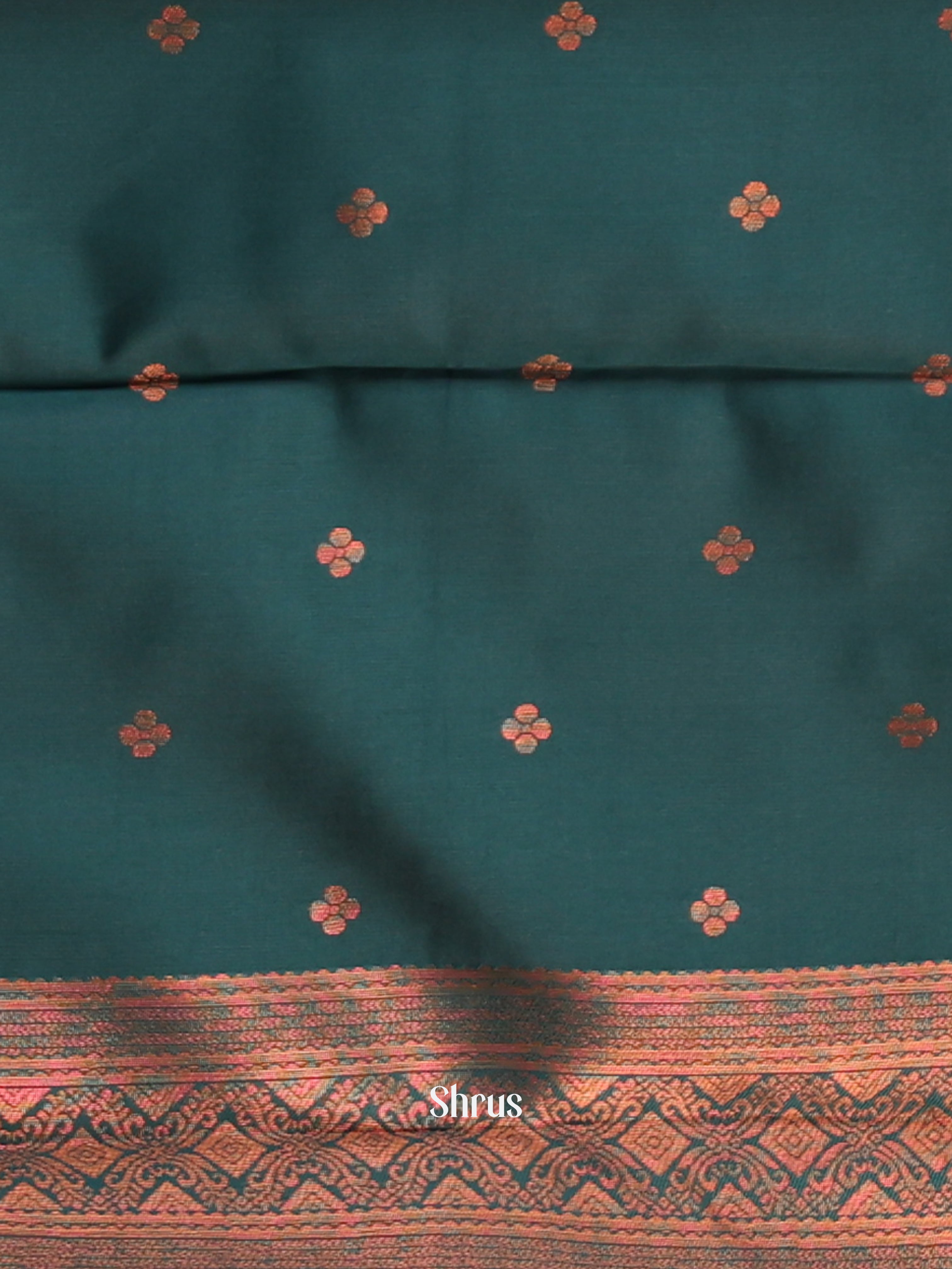 Red & Green - Semi Arani Silk Saree - Shop on ShrusEternity.com
