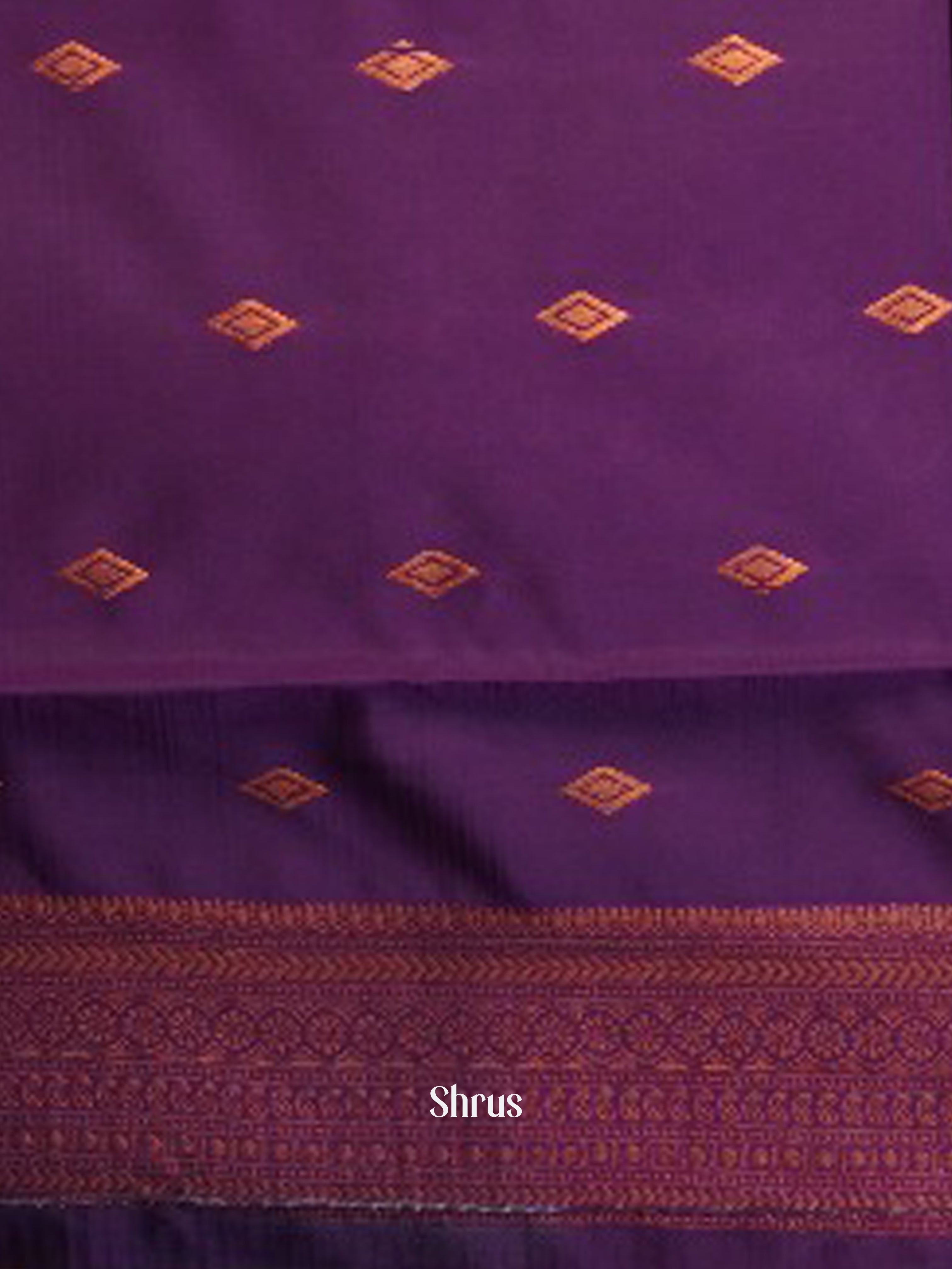 Lavender & Purple - Semi Arani Silk Saree - Shop on ShrusEternity.com