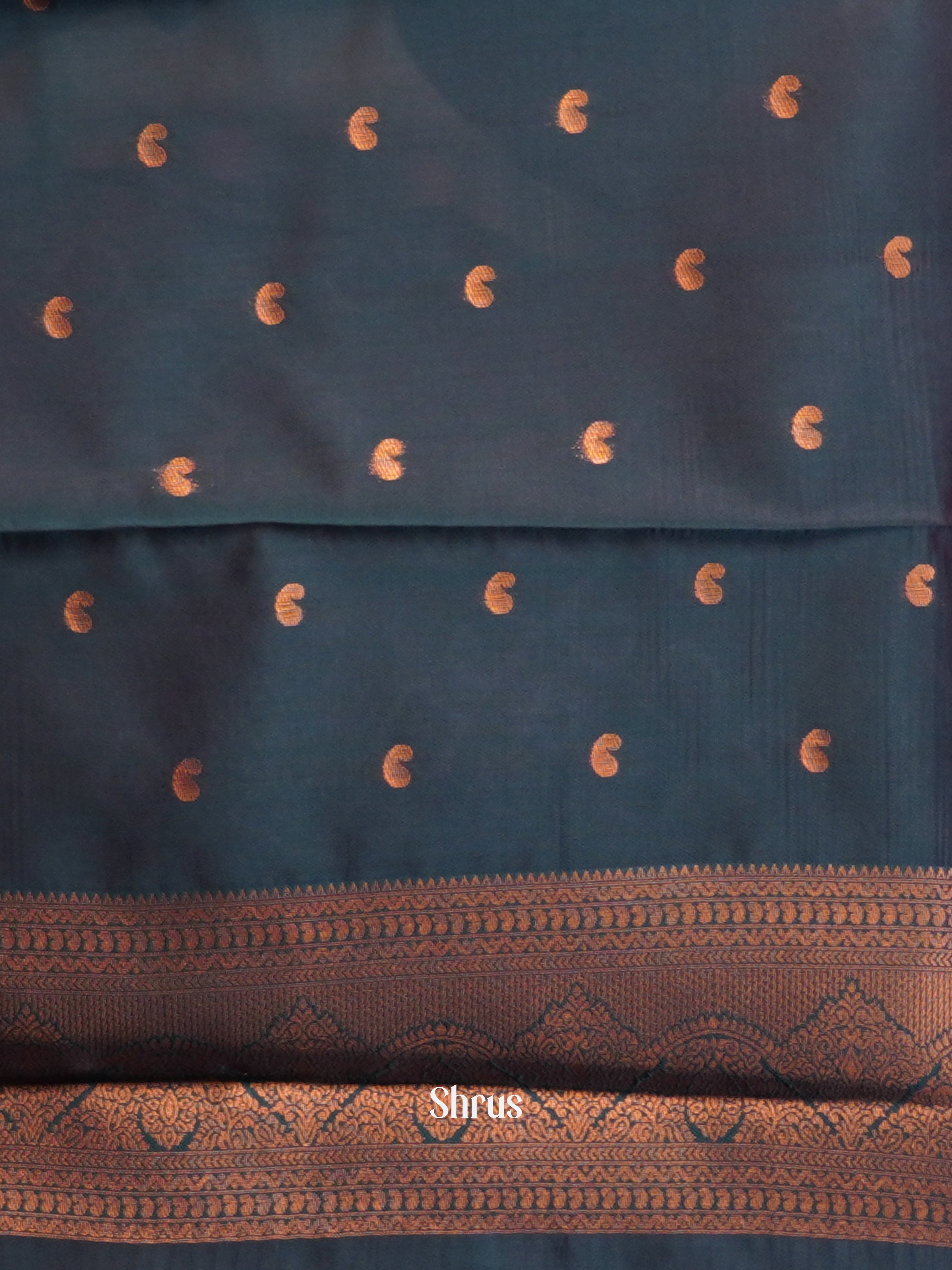 Purple & Green - Semi Arani Silk Saree - Shop on ShrusEternity.com
