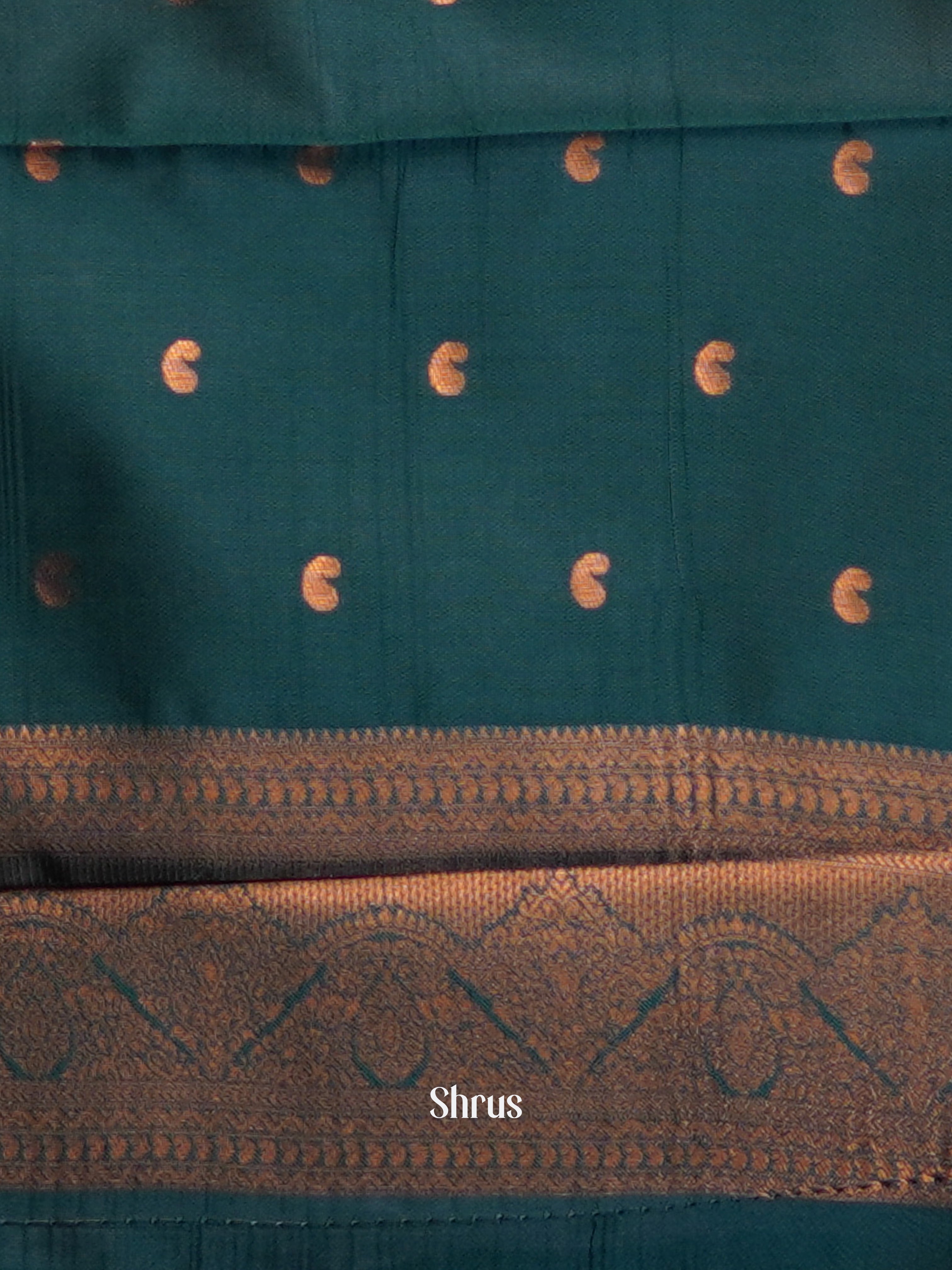Mustard & Green - Semi Arani Silk Saree - Shop on ShrusEternity.com