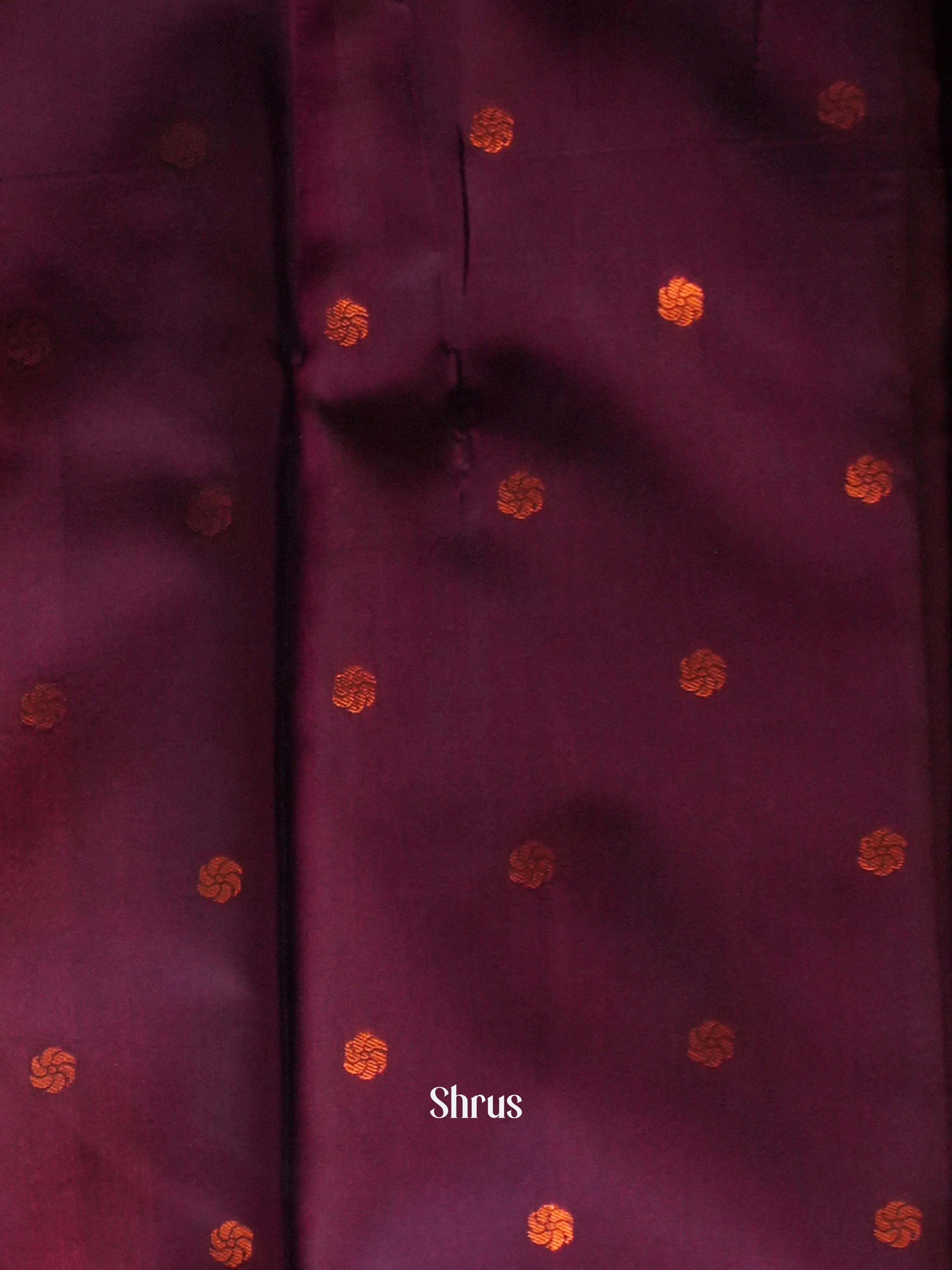 Blue & Purple - Semi Arani Silk Saree - Shop on ShrusEternity.com