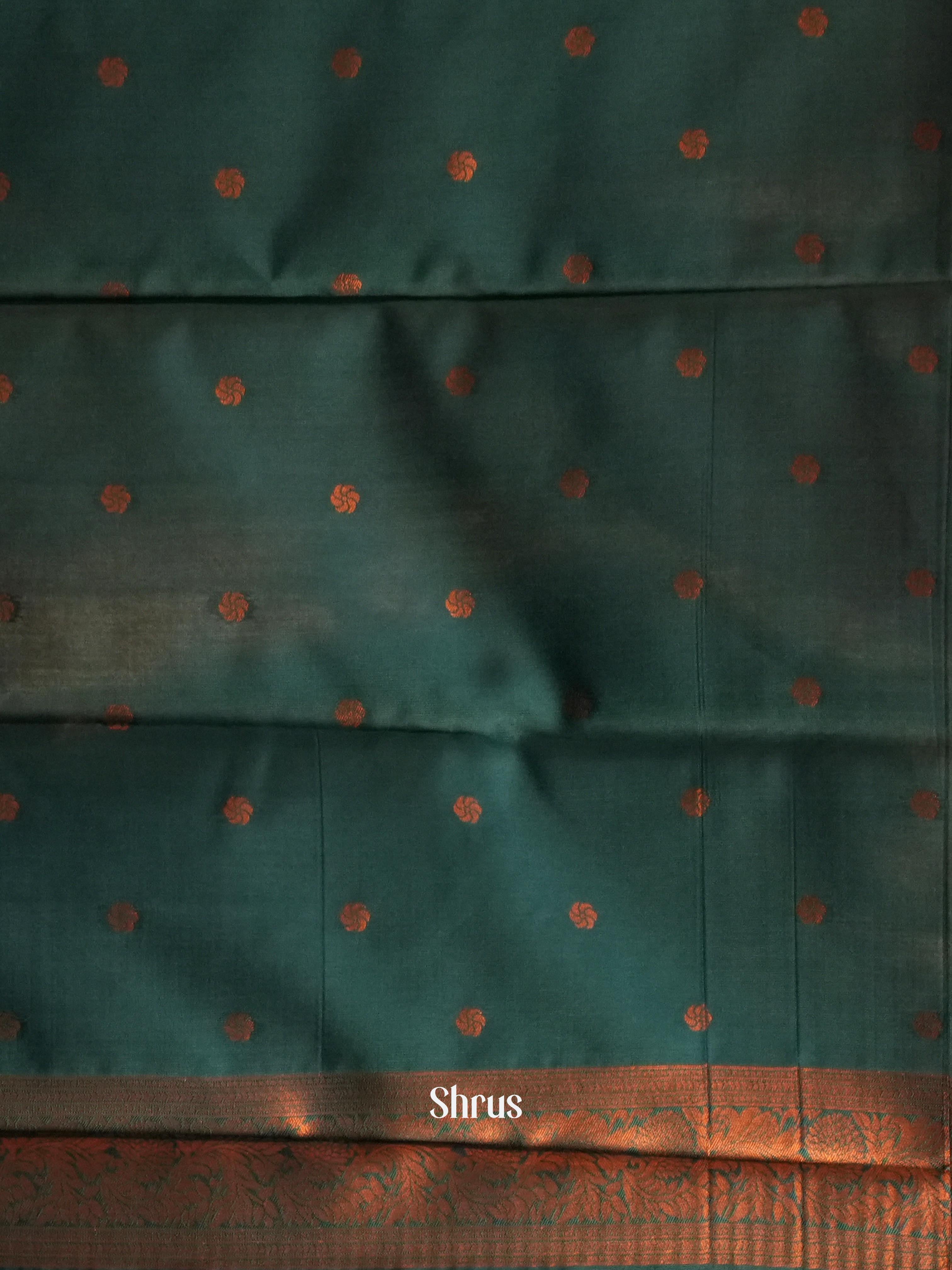 Red & Green - Semi Arani Silk Saree - Shop on ShrusEternity.com