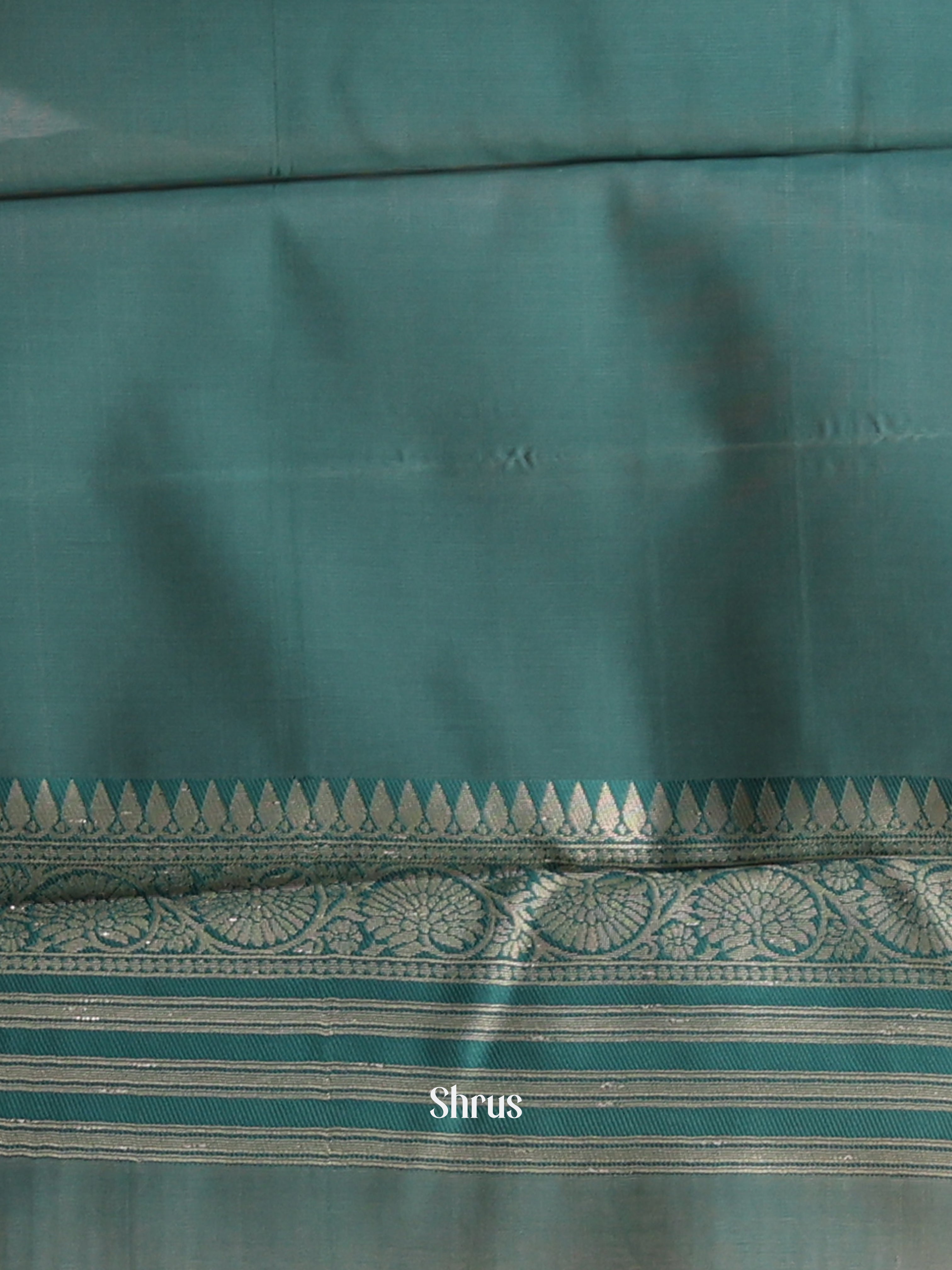 Lite Green & Green - Semi Arani Silk Saree - Shop on ShrusEternity.com