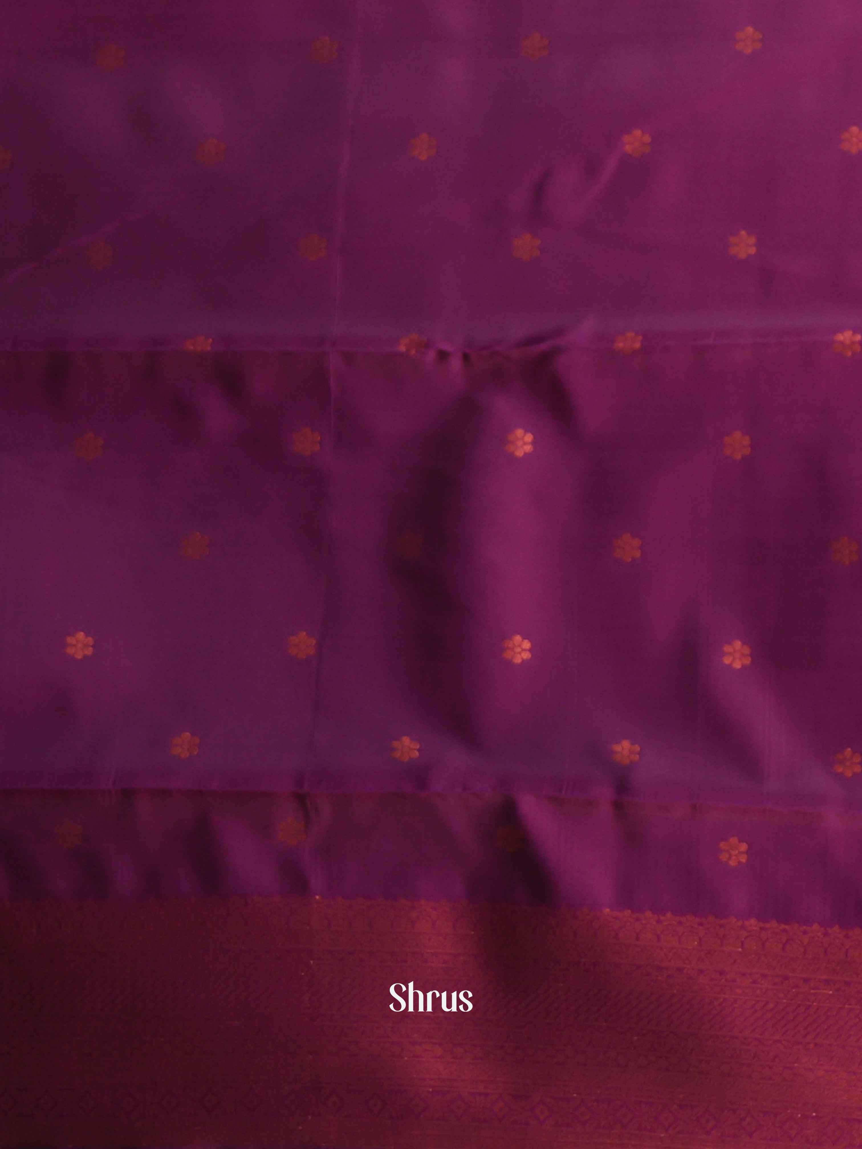 Blue & Purple - Semi Arani Silk Saree - Shop on ShrusEternity.com