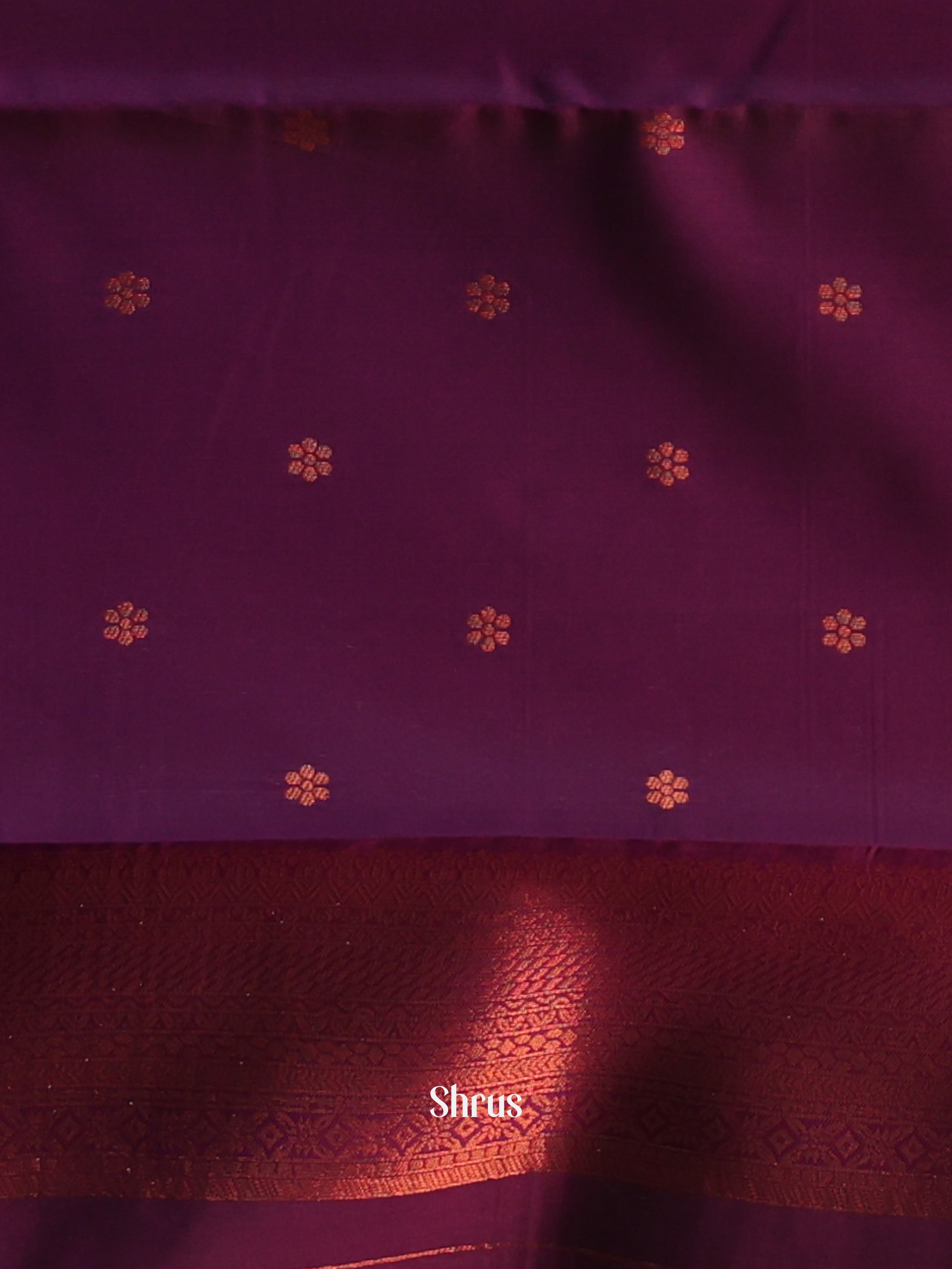 Mustard & Purple - Semi Arani Silk Saree - Shop on ShrusEternity.com