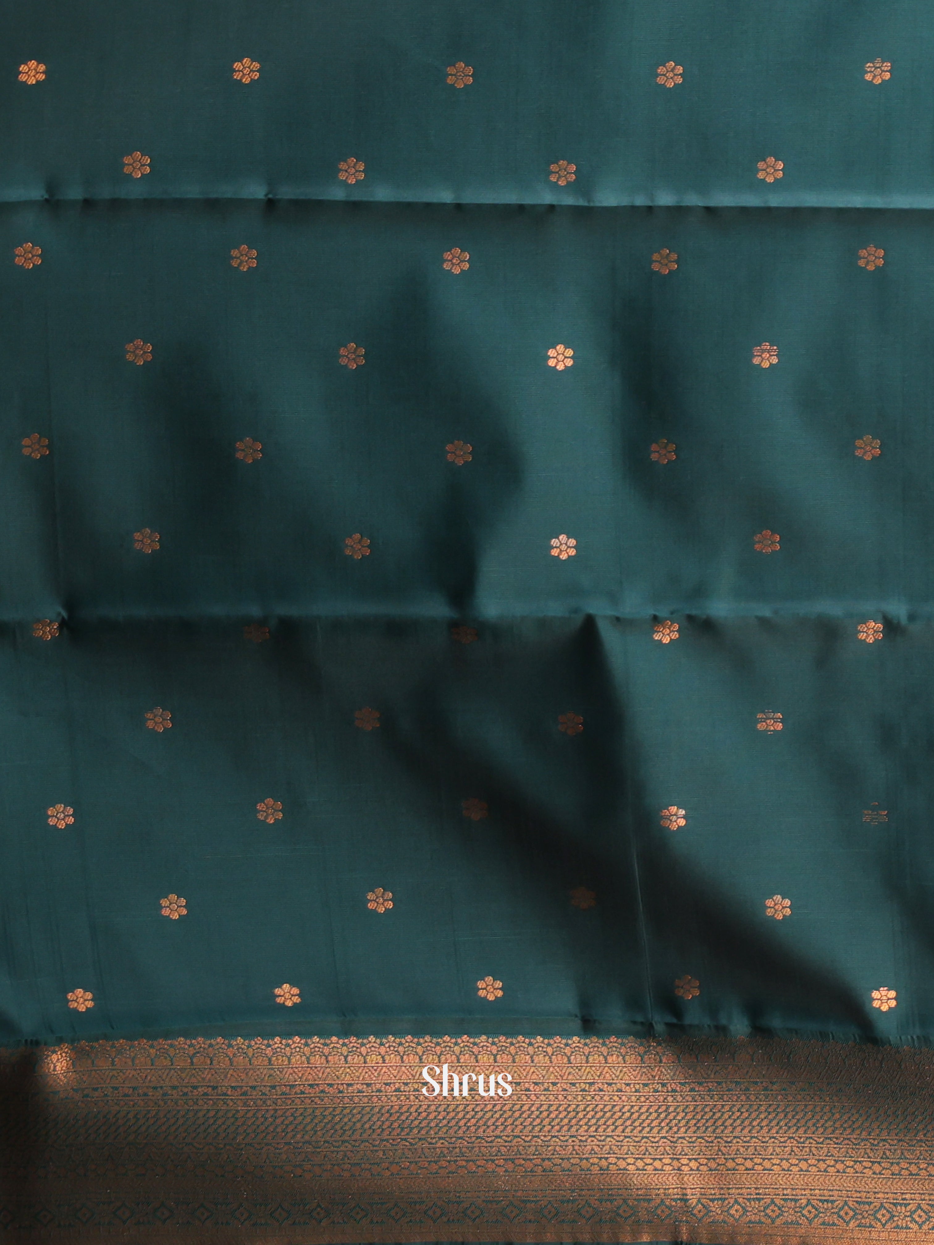 Maroon & Green - Semi Arani Silk Saree - Shop on ShrusEternity.com