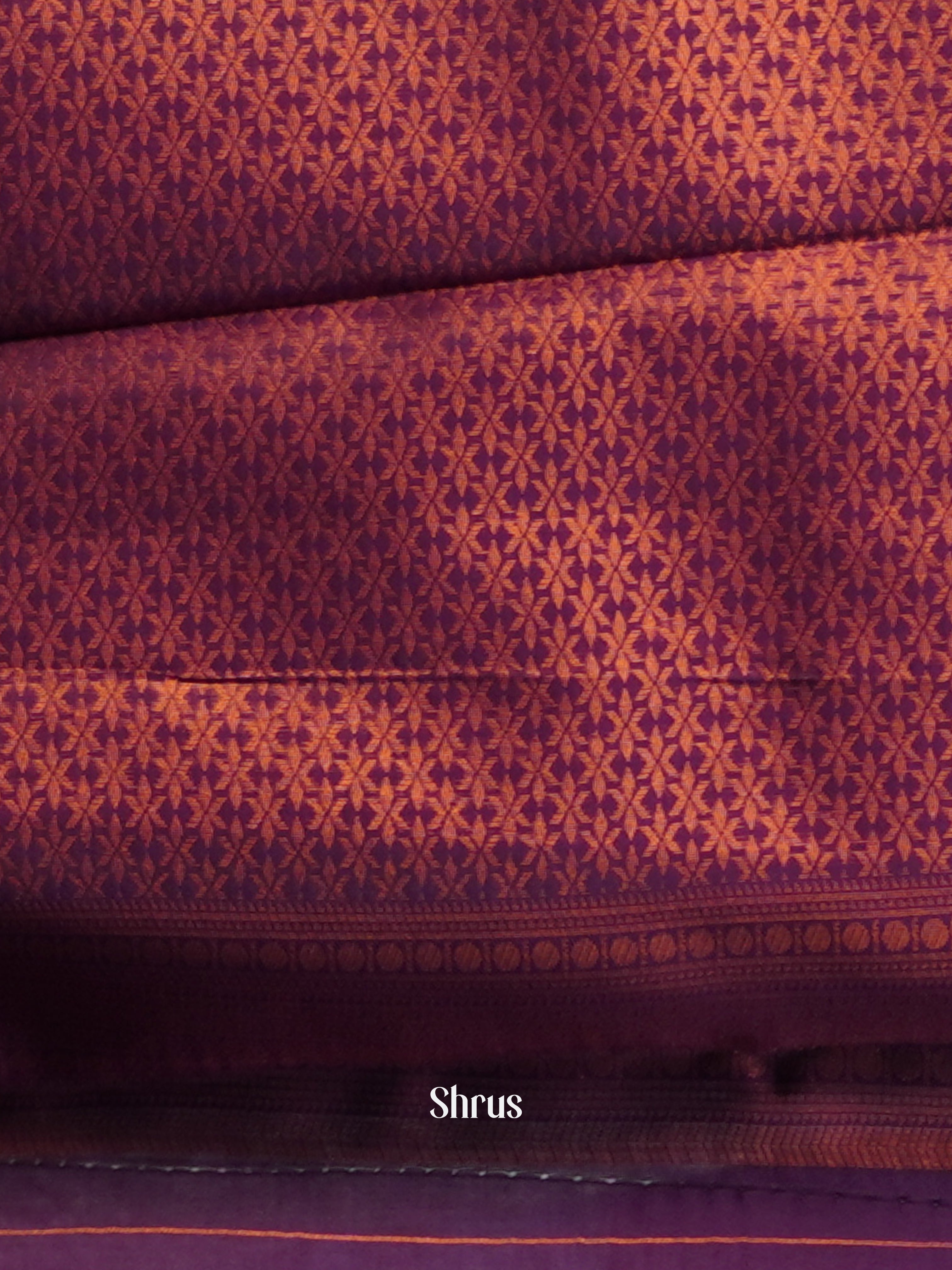 Purple & Maroon - Semi Arani Silk Saree - Shop on ShrusEternity.com