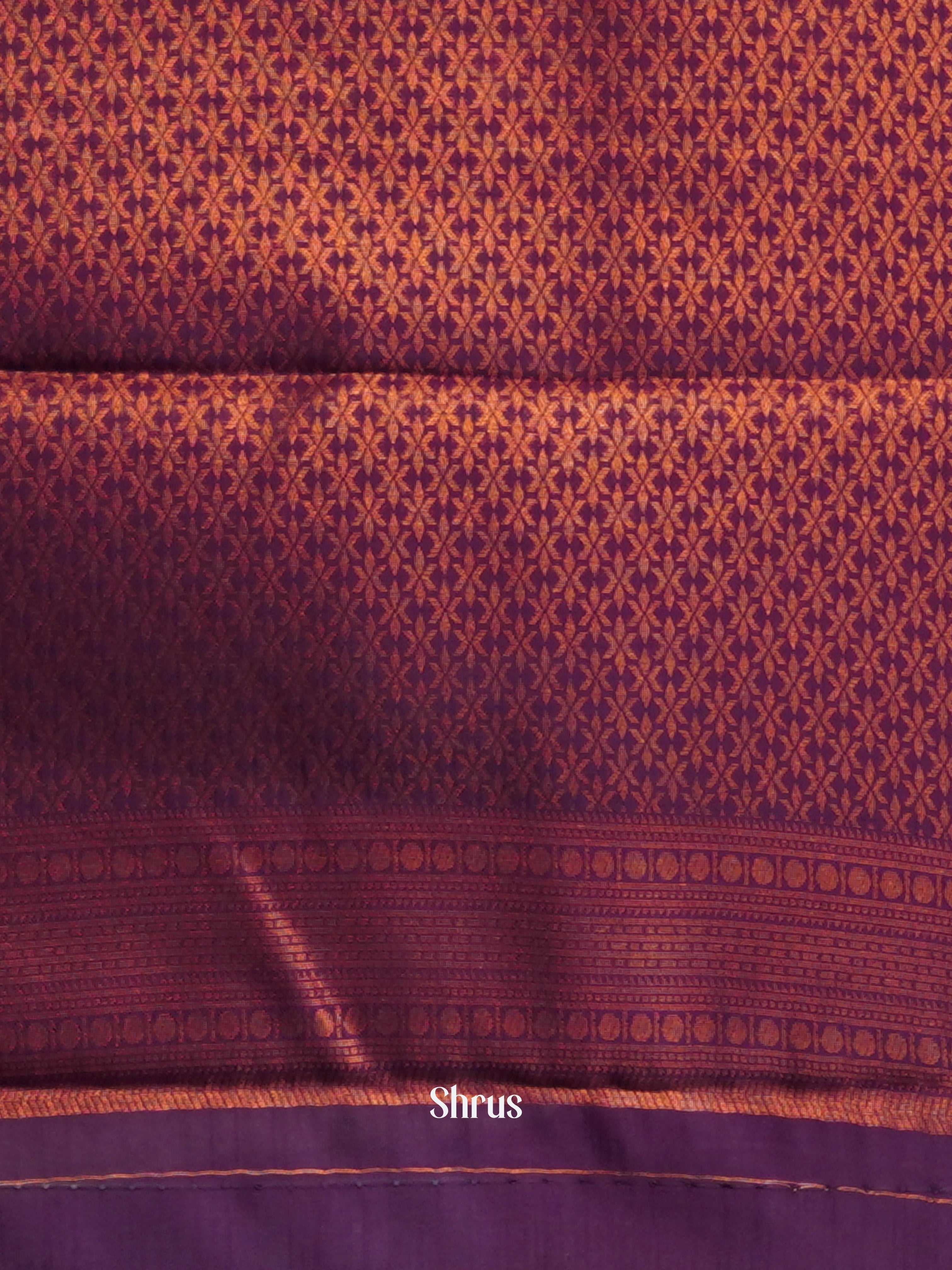 Blue & Maroon - Semi Arani Silk Saree - Shop on ShrusEternity.com