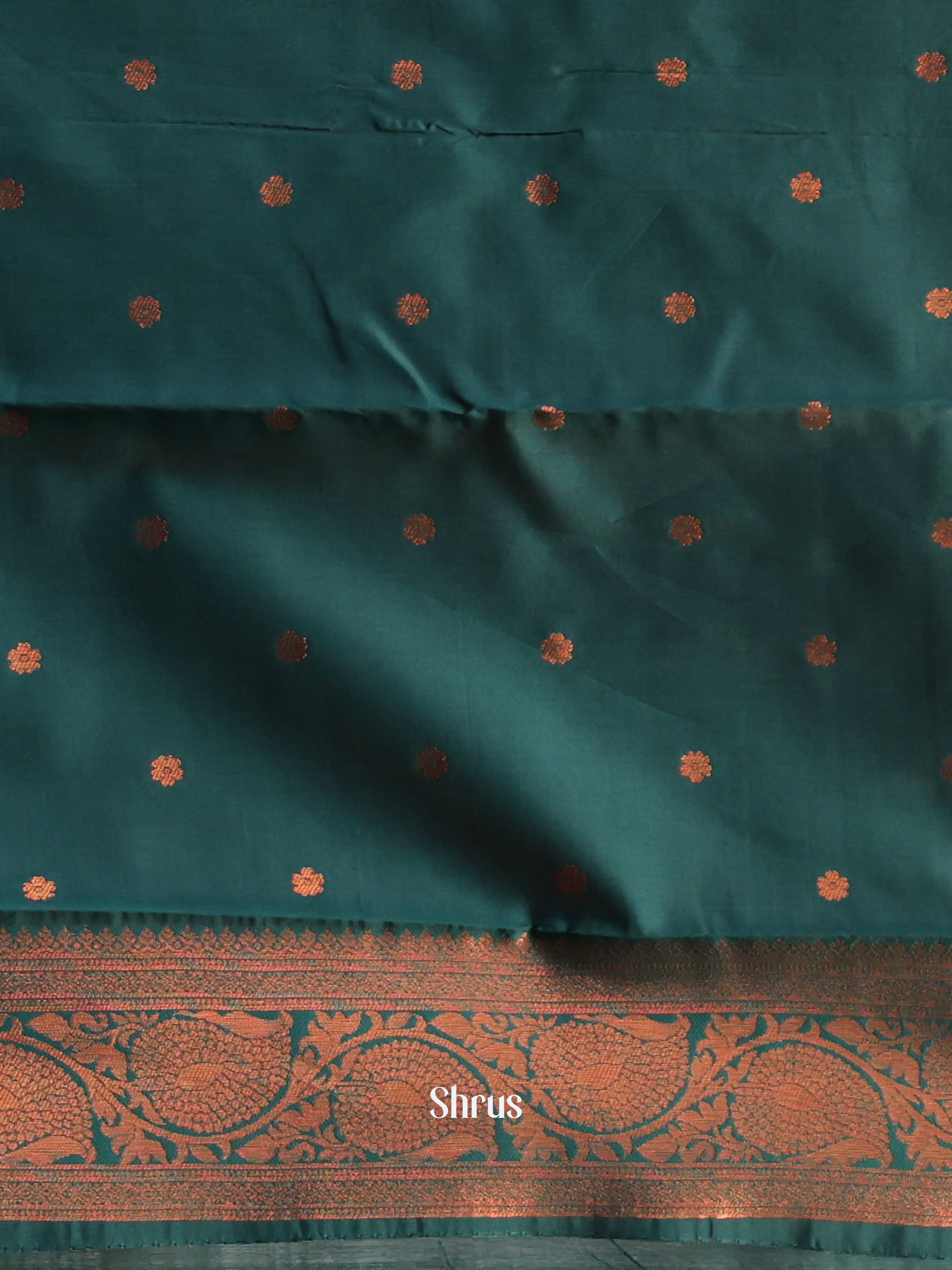 Pink & Green - Semi Arani Silk Saree - Shop on ShrusEternity.com