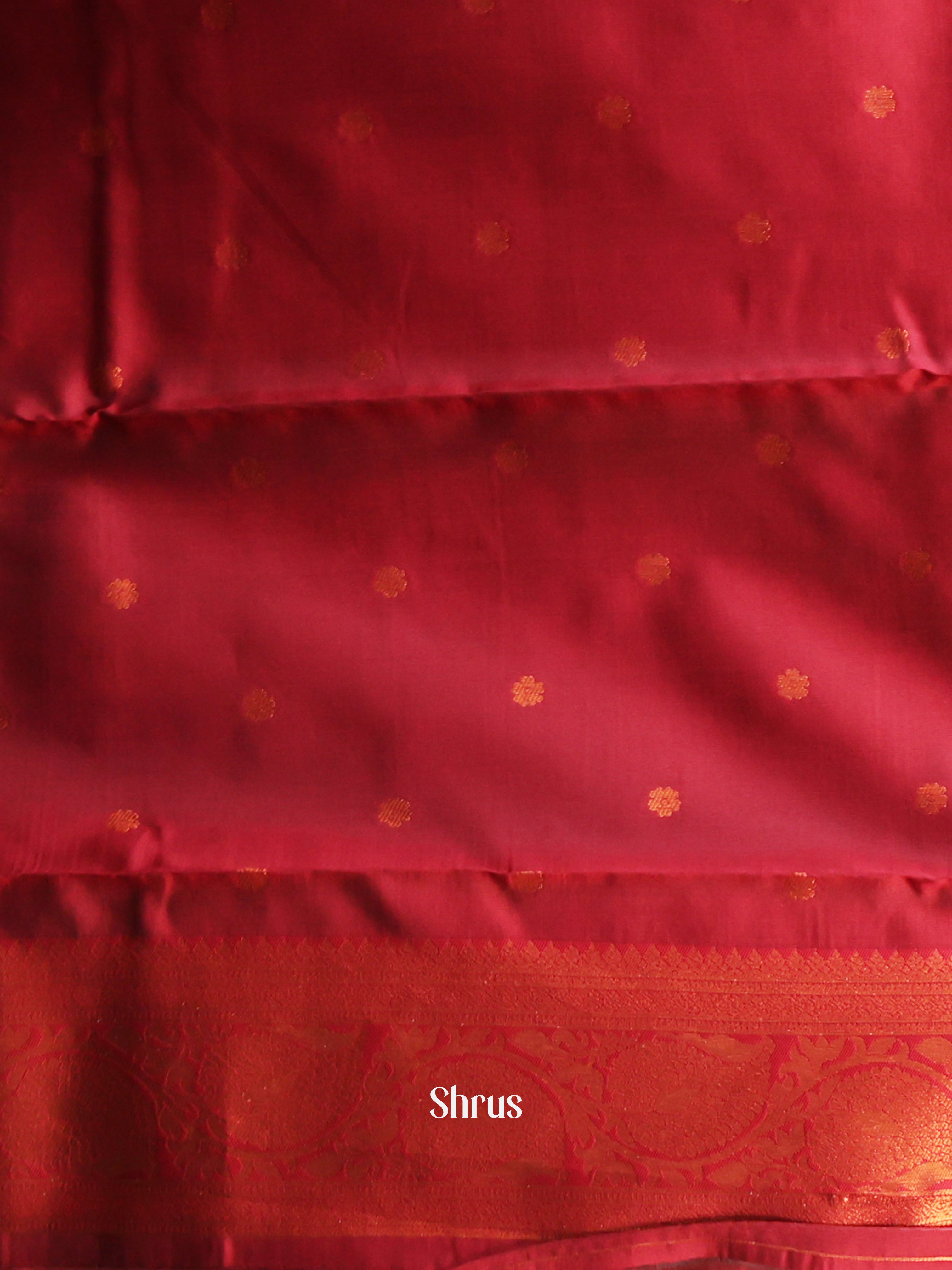 Green & Maroon - Semi Arani Silk Saree - Shop on ShrusEternity.com