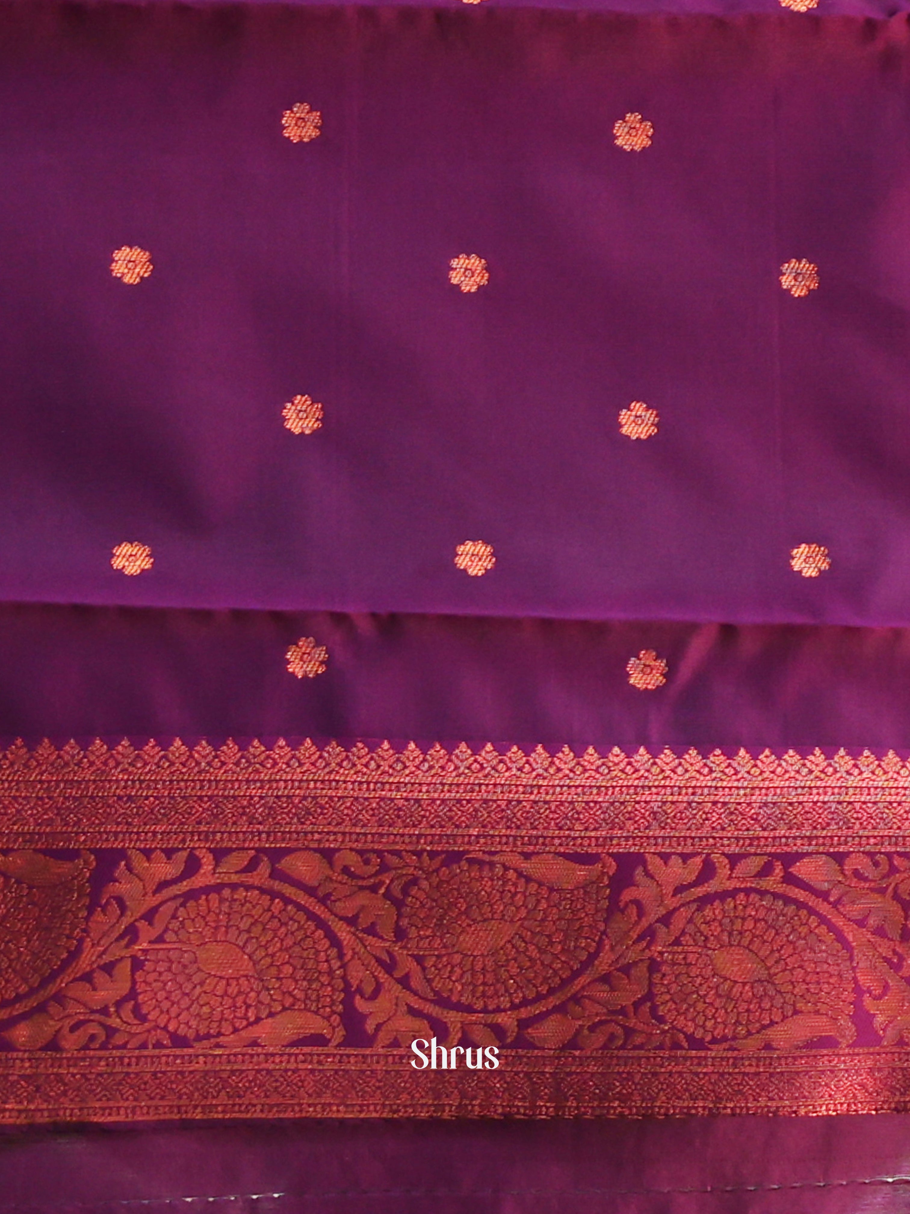 Blue - Semi Arani Silk Saree - Shop on ShrusEternity.com