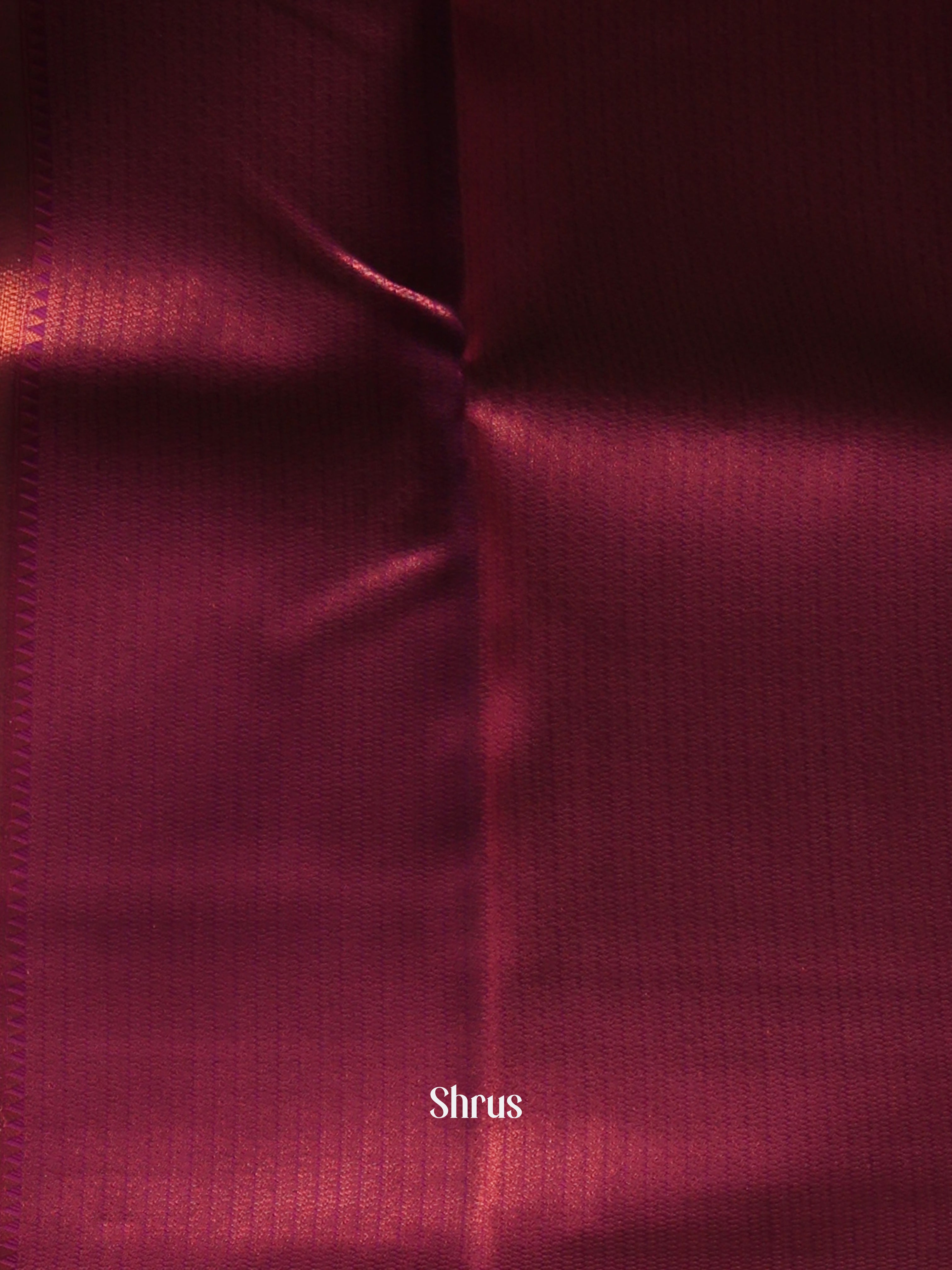 Blue & Wine - Semi Arani Silk Saree - Shop on Shrus.com