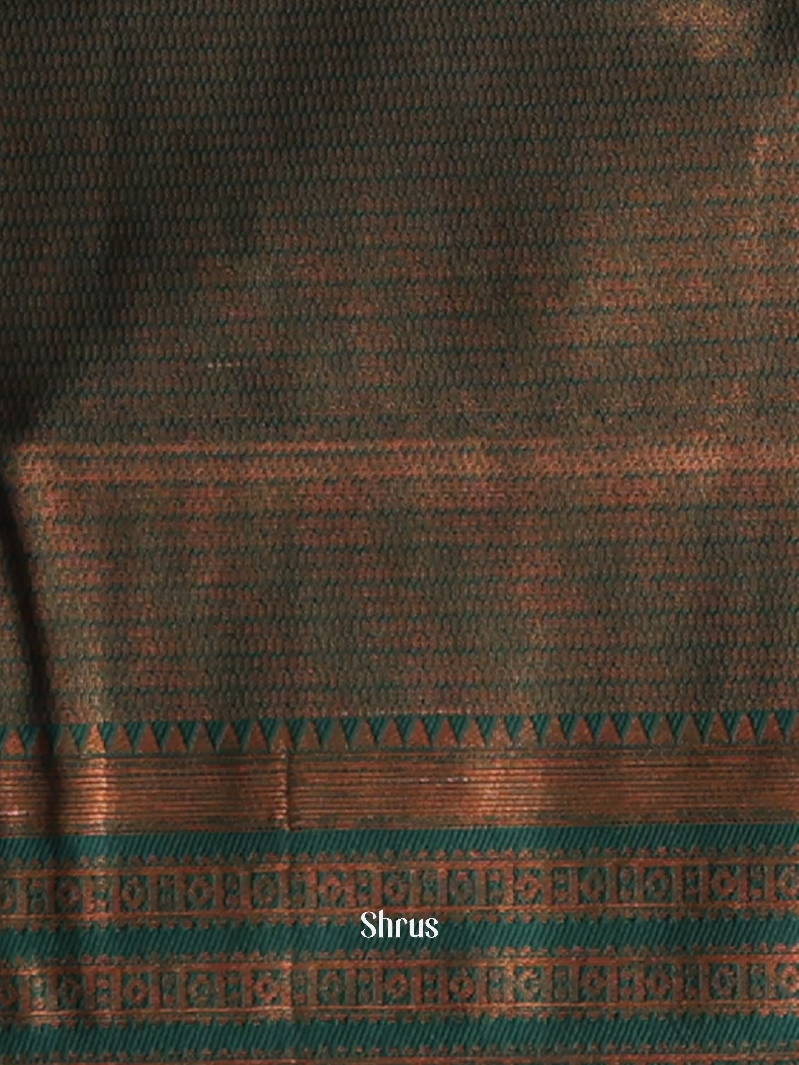 Lite Green & Green- Semi Arani Silk Saree - Shop on Shrus.com