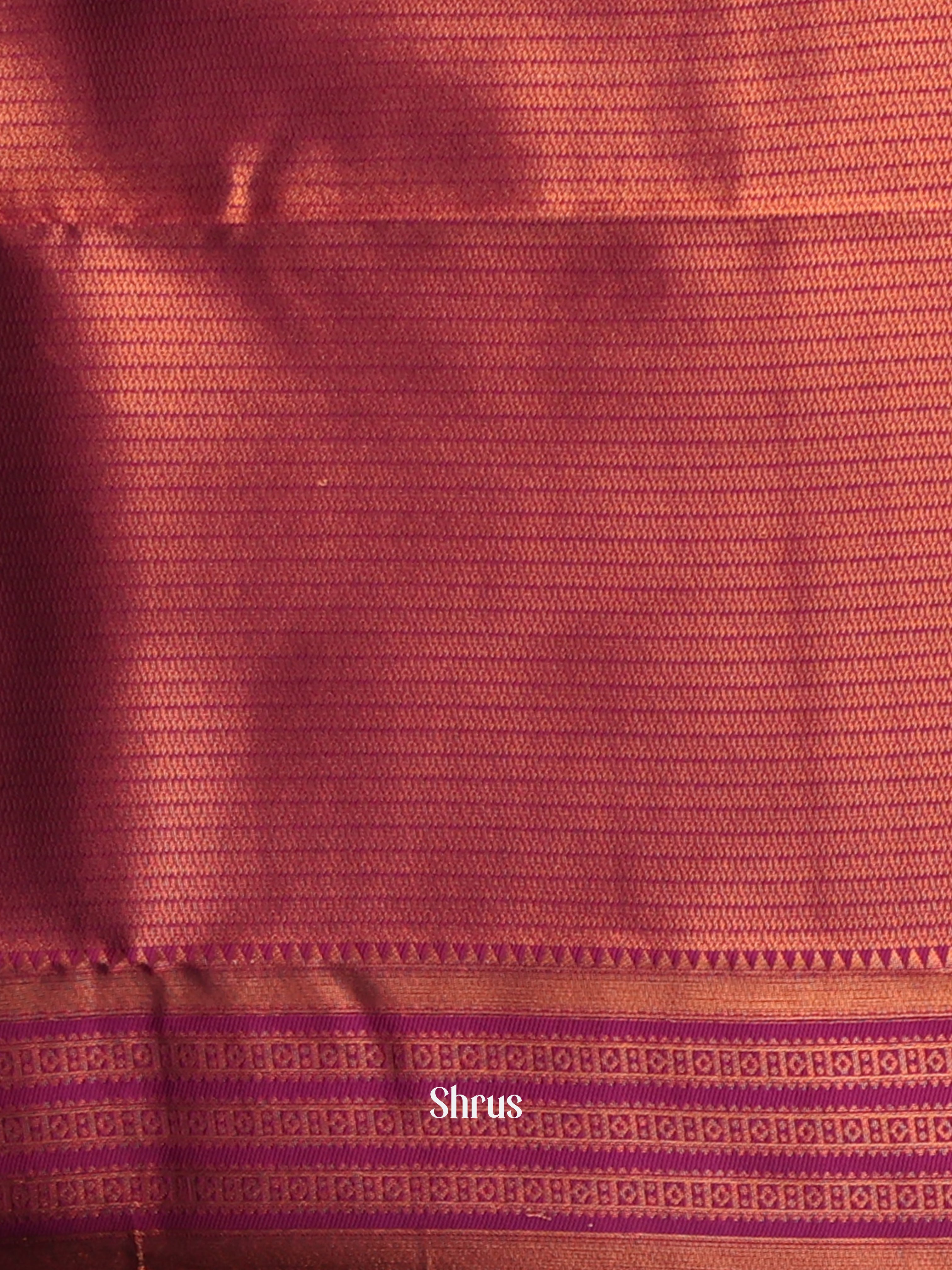 Blue & maroon - Semi Arani Silk Saree - Shop on Shrus.com