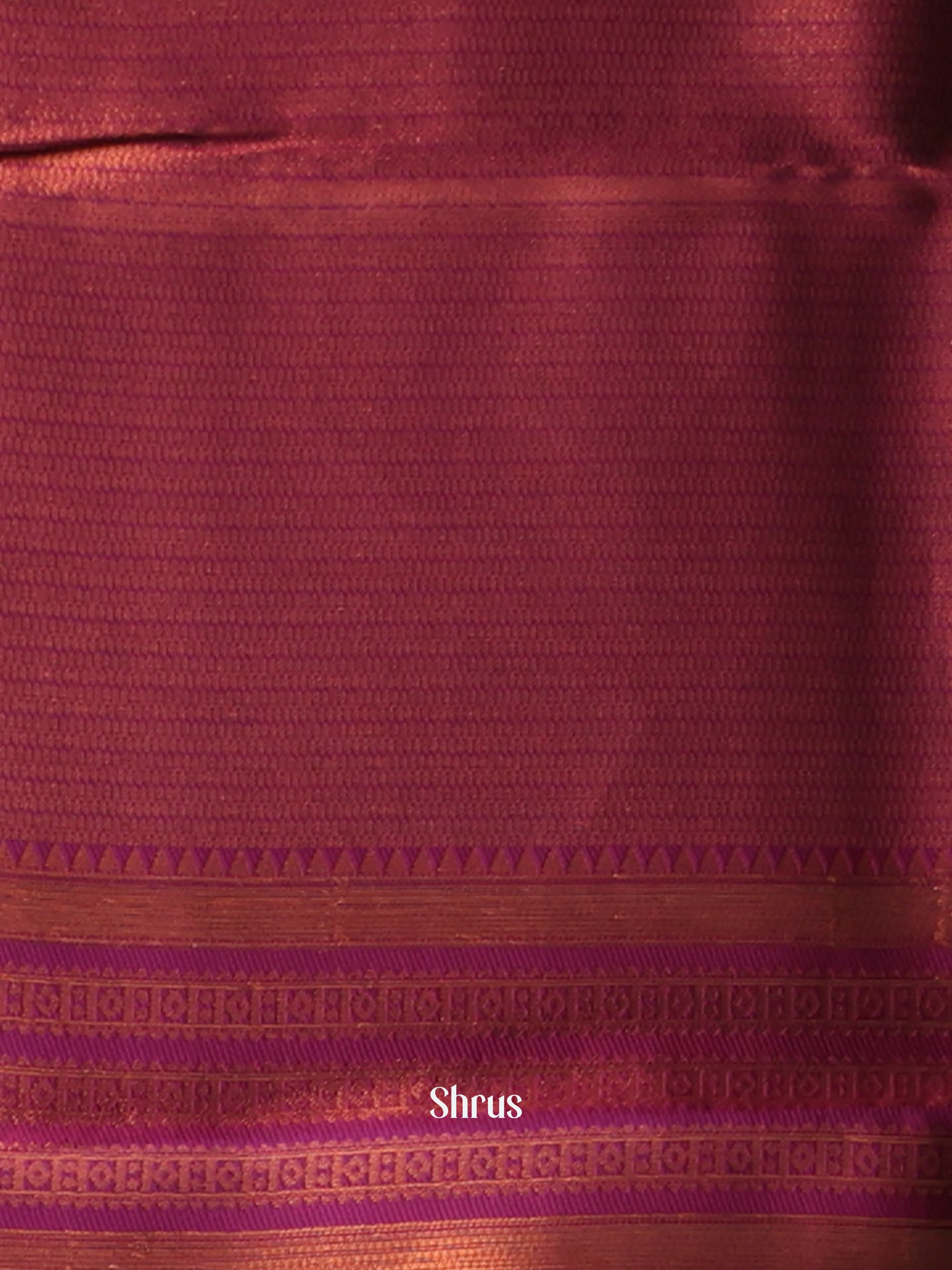 Green & Maroon - Semi Arani Silk Saree - Shop on Shrus.com