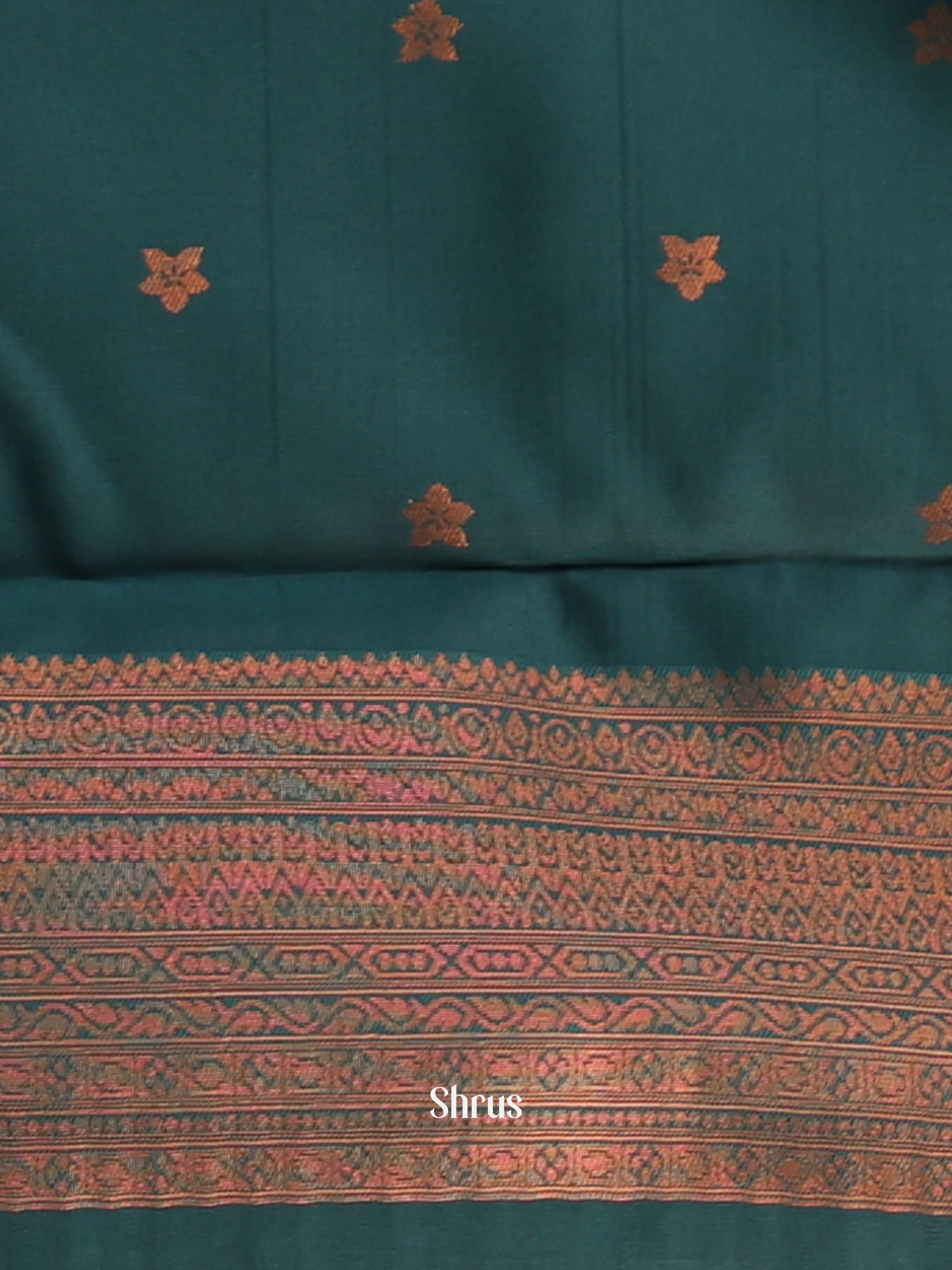 Deep Purple & Green - Semi Arani Silk Saree - Shop on Shrus.com