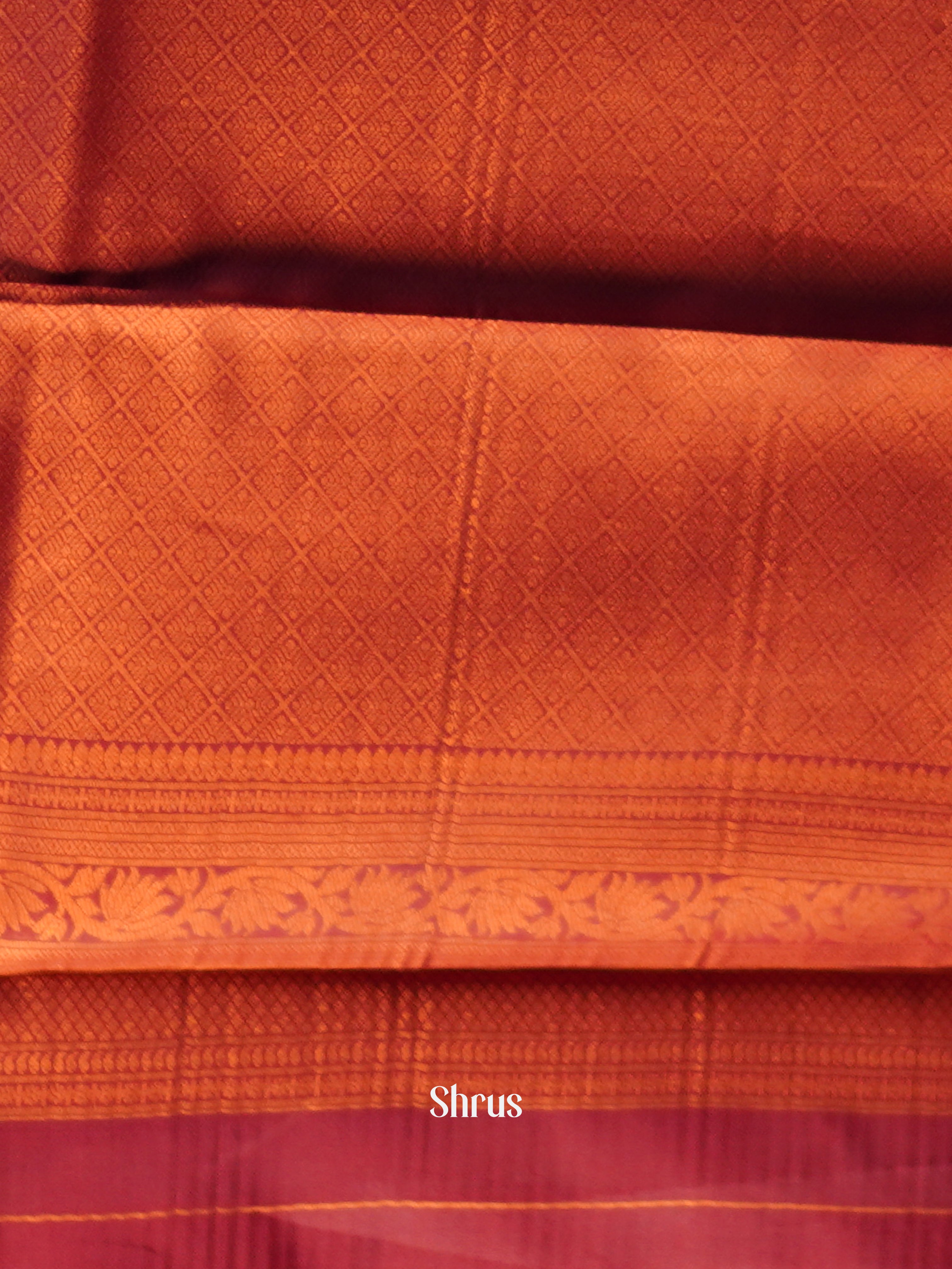 Gold & Maroon- Semi Arani Silk Saree - Shop on Shrus.com